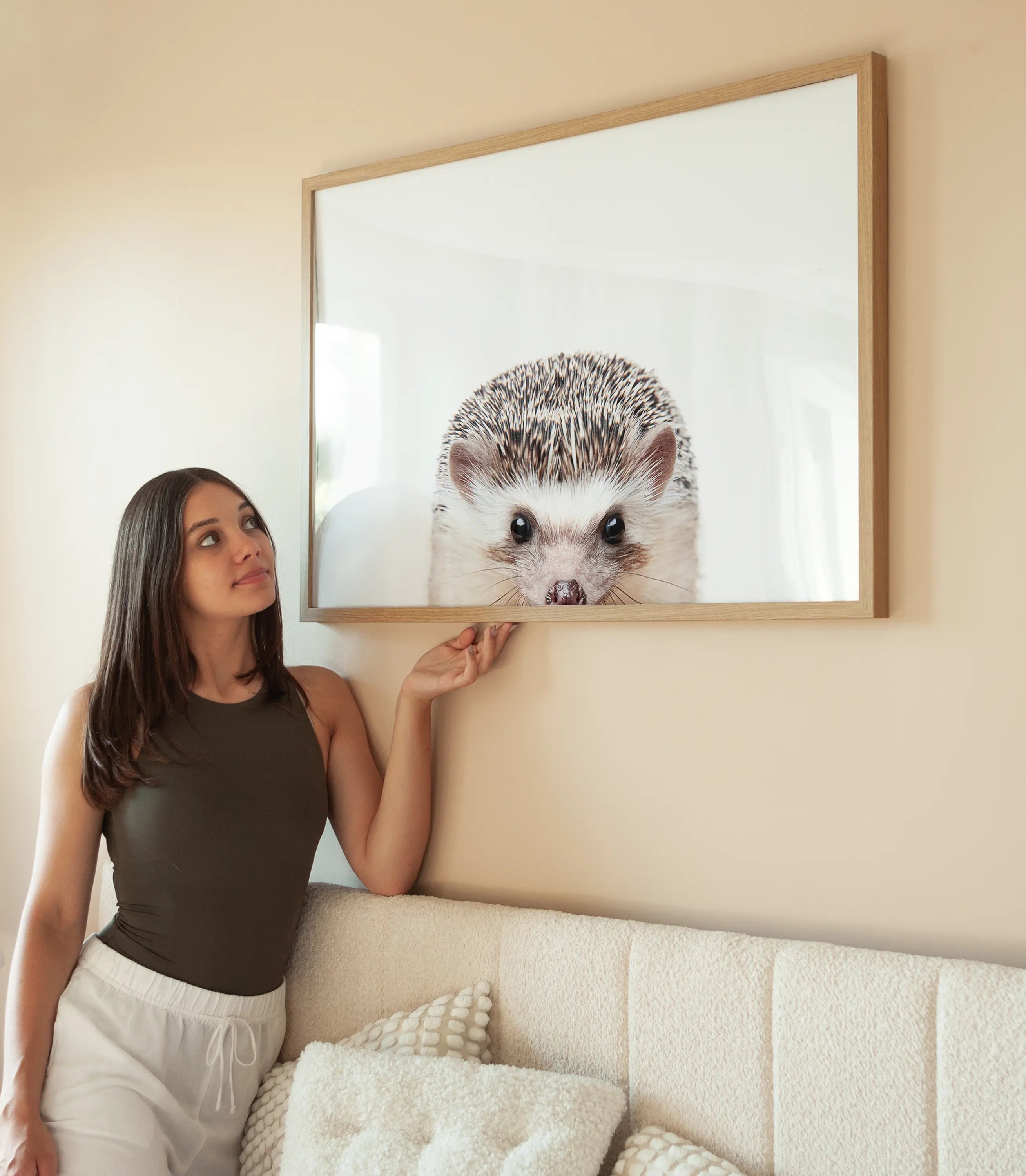 Peeking Hedgehog wird aufgehängt