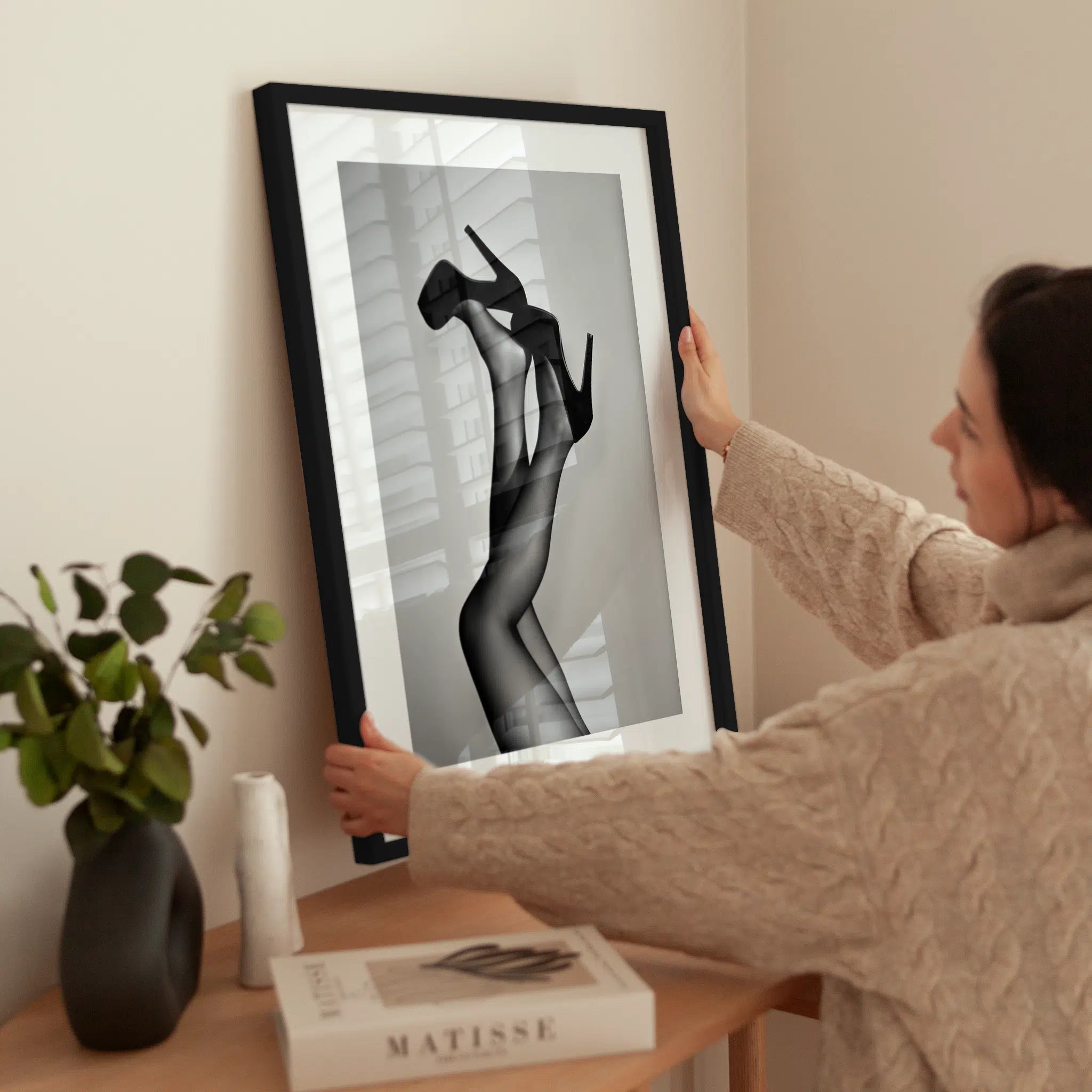 Velvet Pumps wird aufgehängt