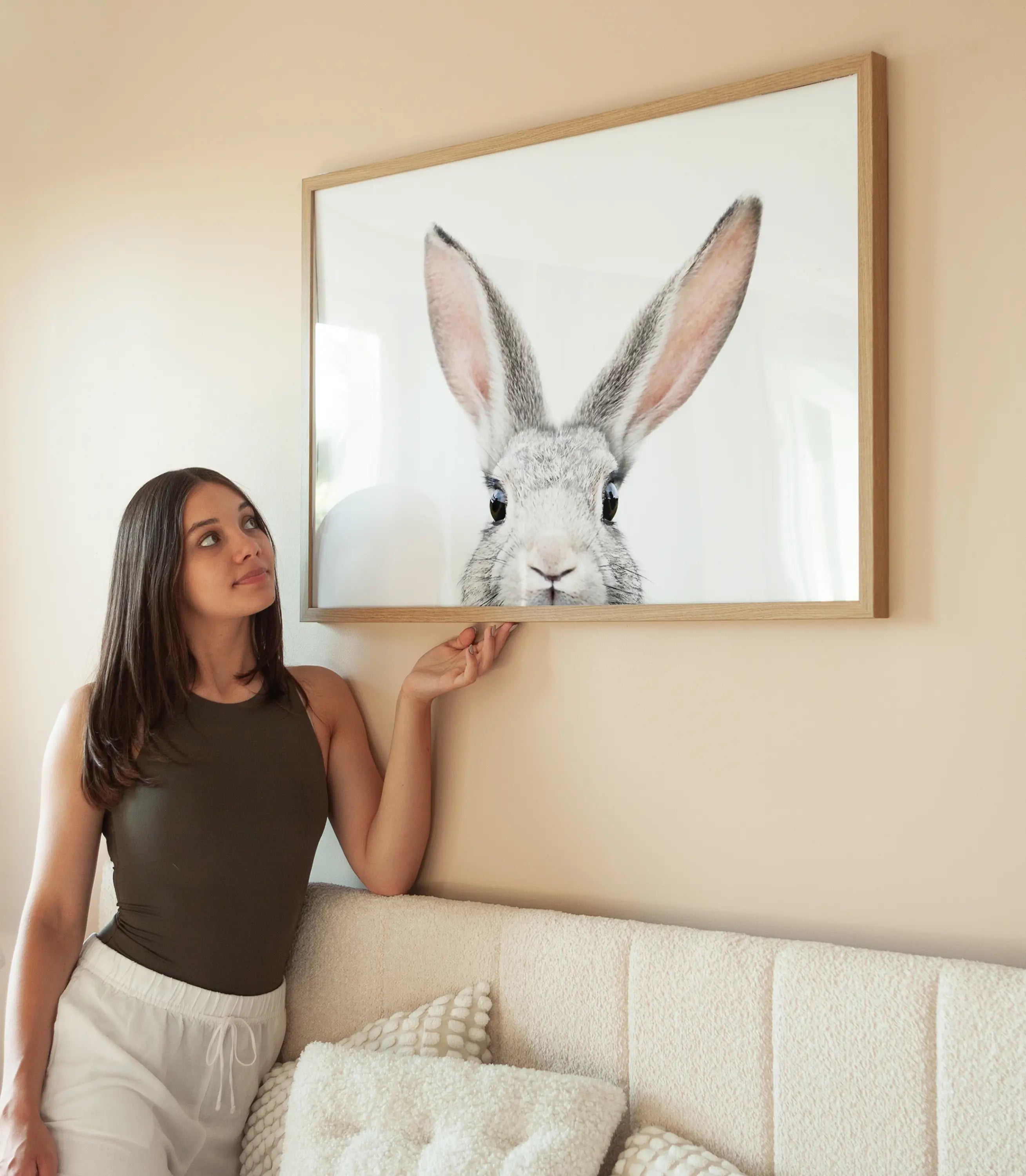 Peeking Bunny wird aufgehängt