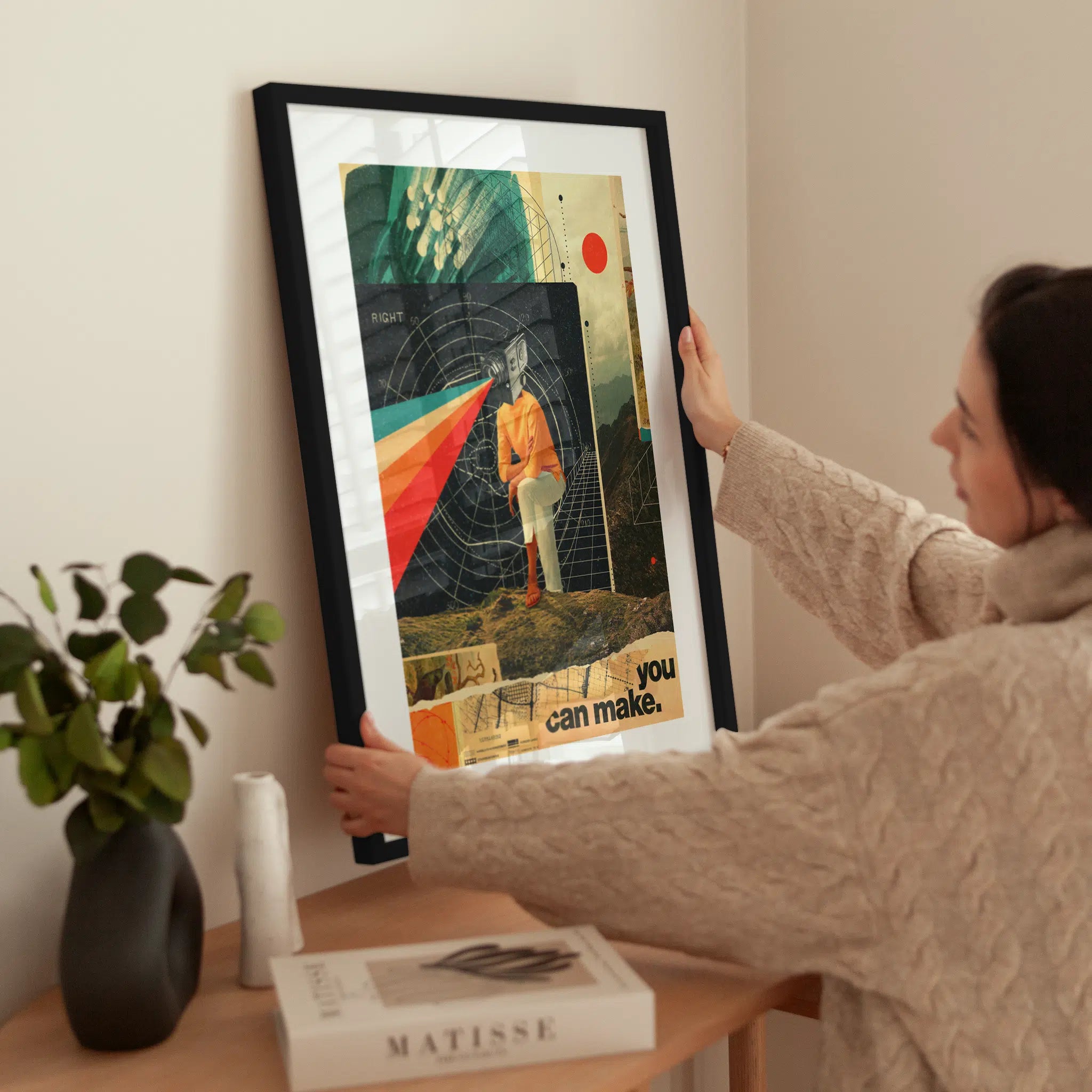 Polaroid Scan wird aufgehängt