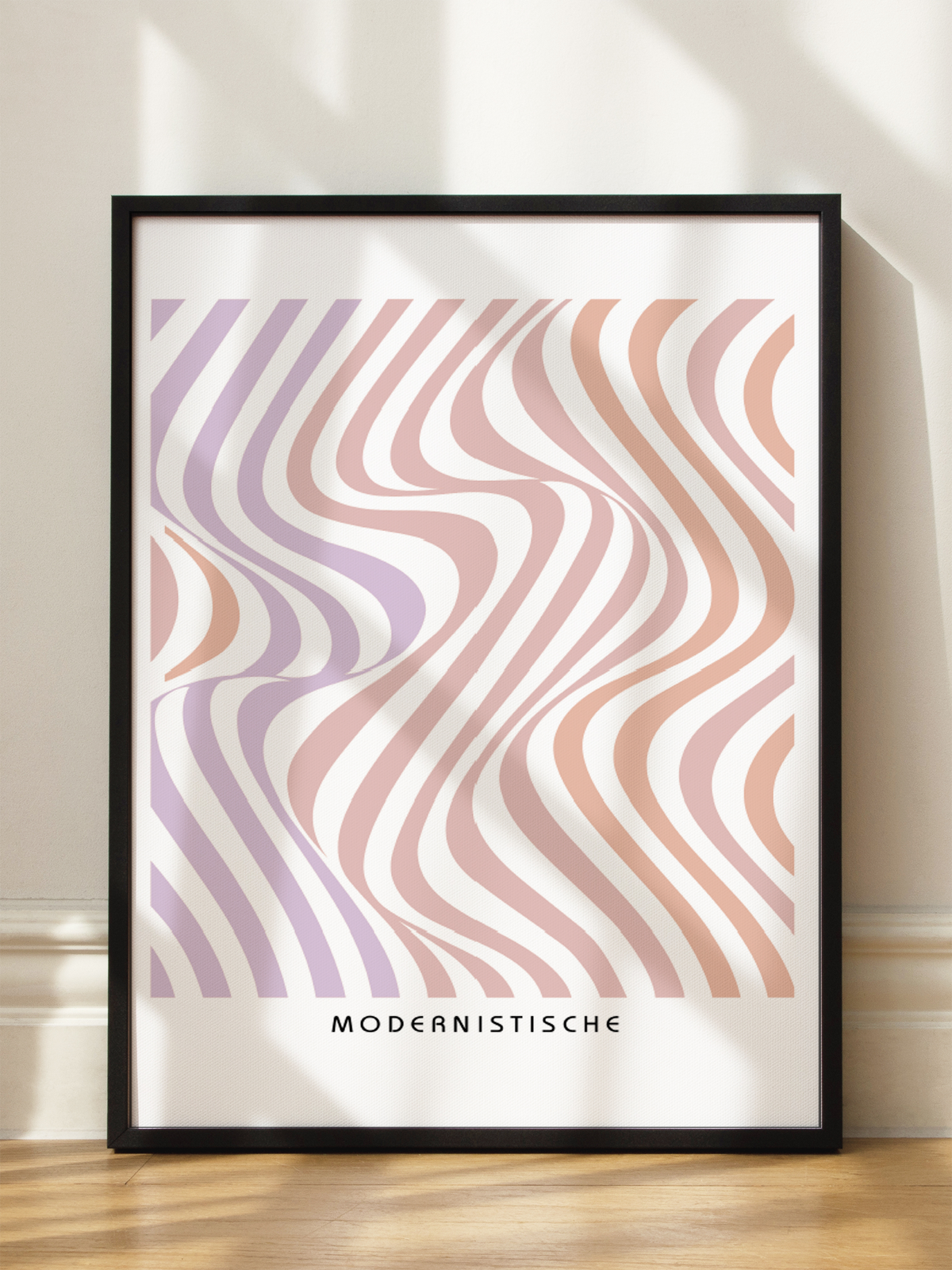 Peach Ripples — Bauhaus Poster