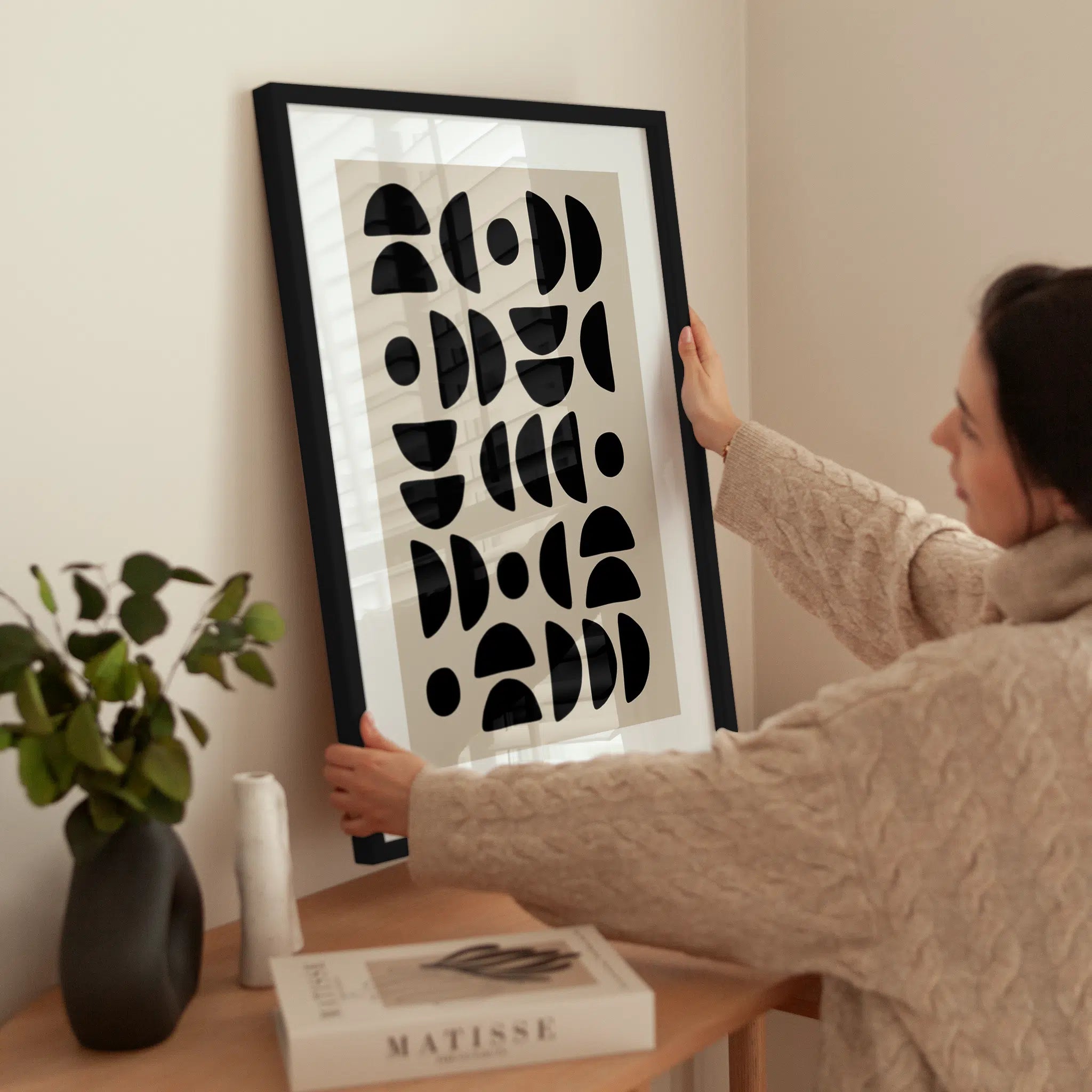 Geometric Patterns wird aufgehängt