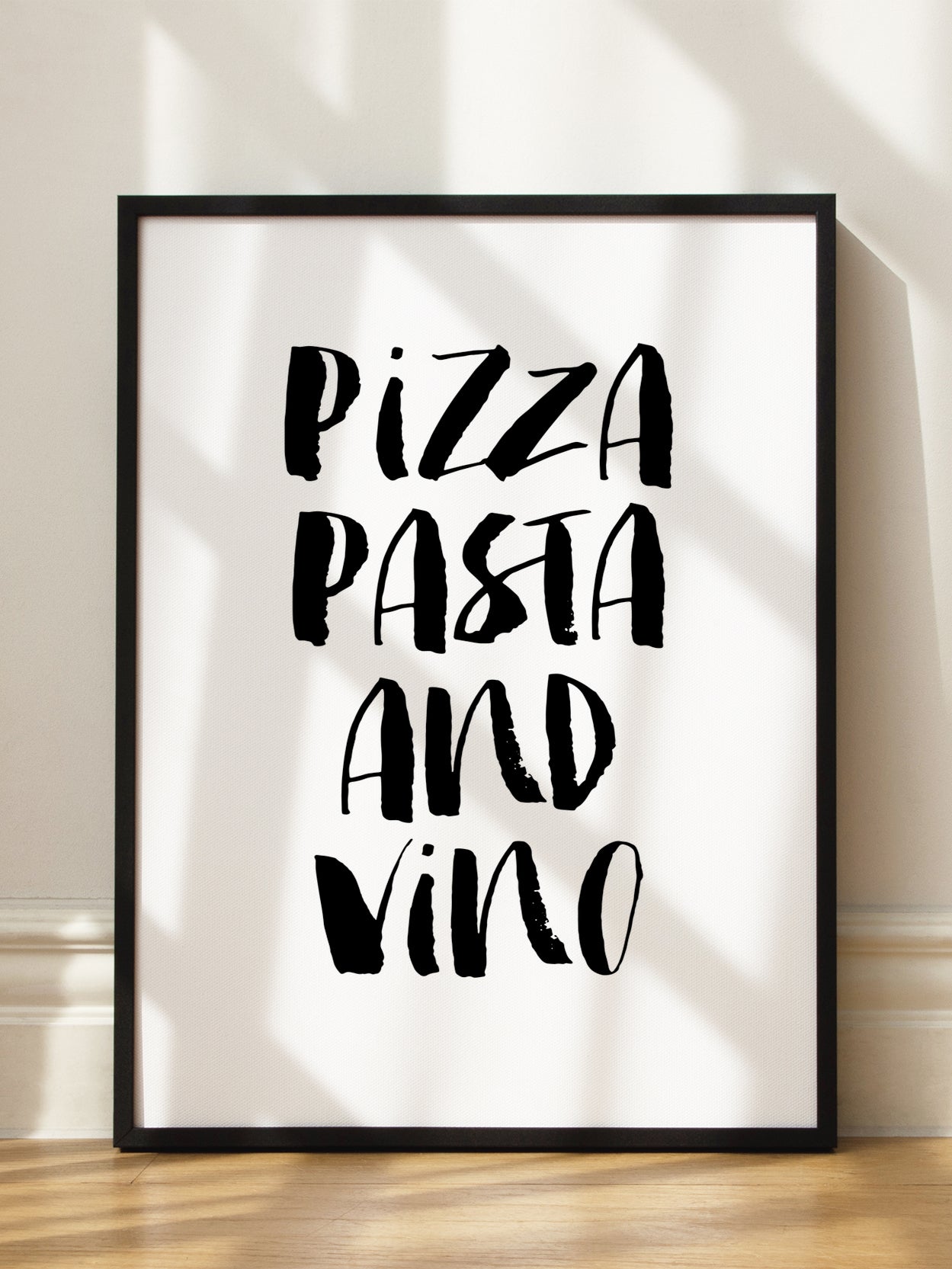 Pizza Pasta and Vino Poster