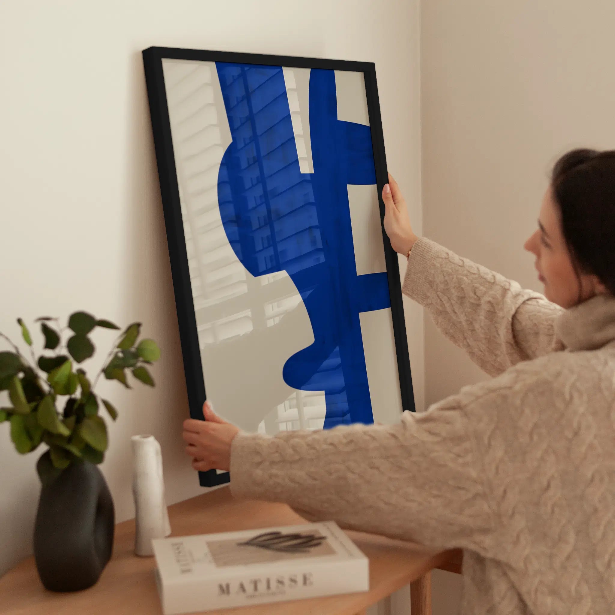 Blue Form wird aufgehängt