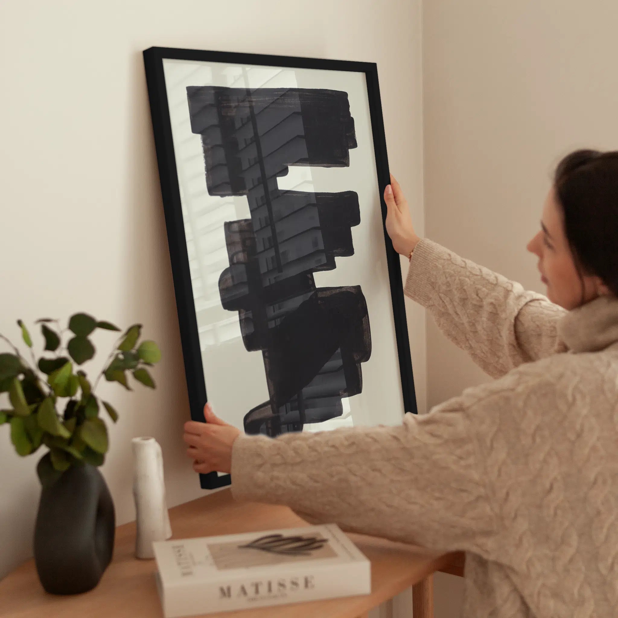 Ink Motiv No2 wird aufgehängt
