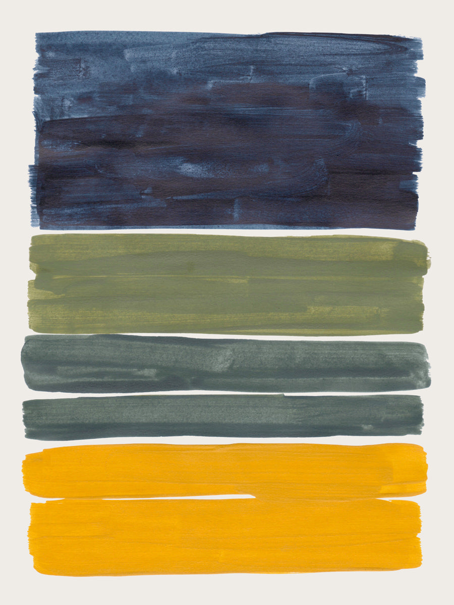 Midnight Olive Watercolor Poster