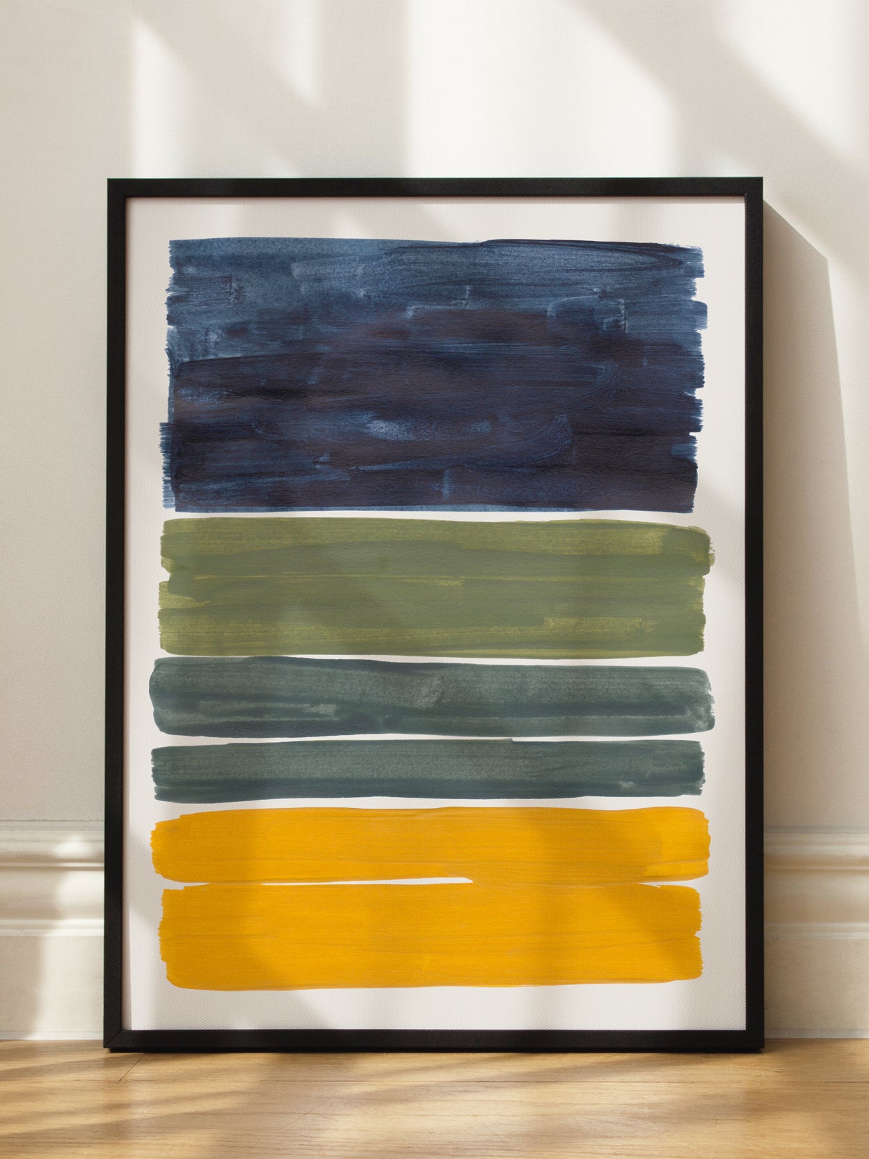 Midnight Olive Watercolor Poster