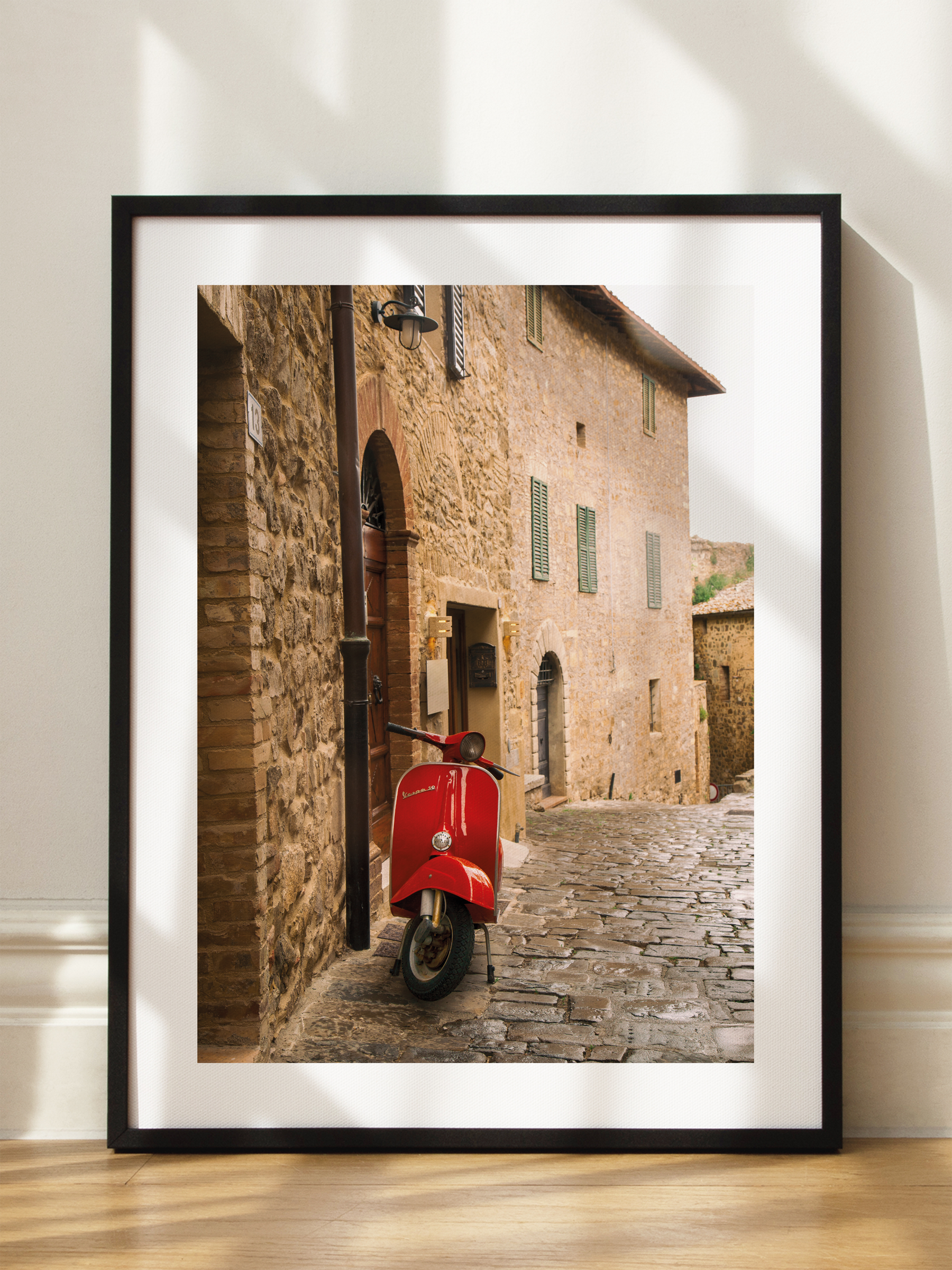 Red Vespa Poster
