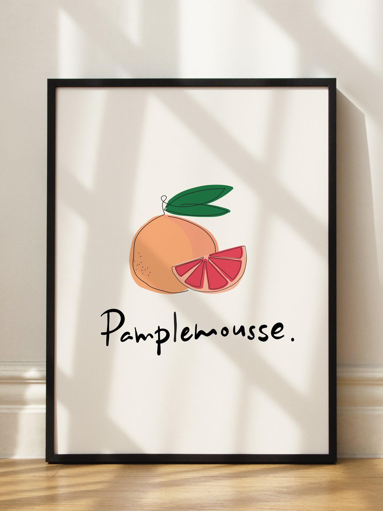Grapefruit Outline Poster