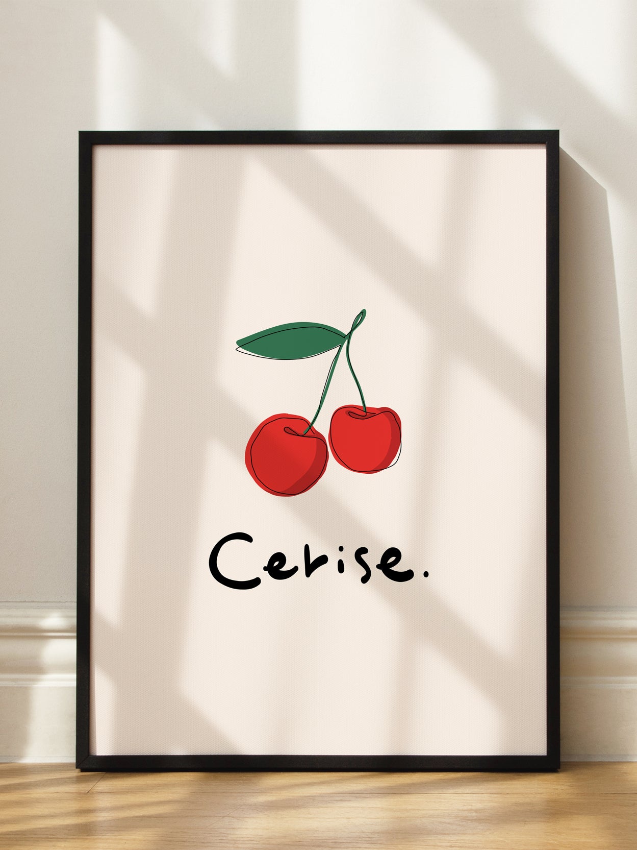 Cerise Outline Poster