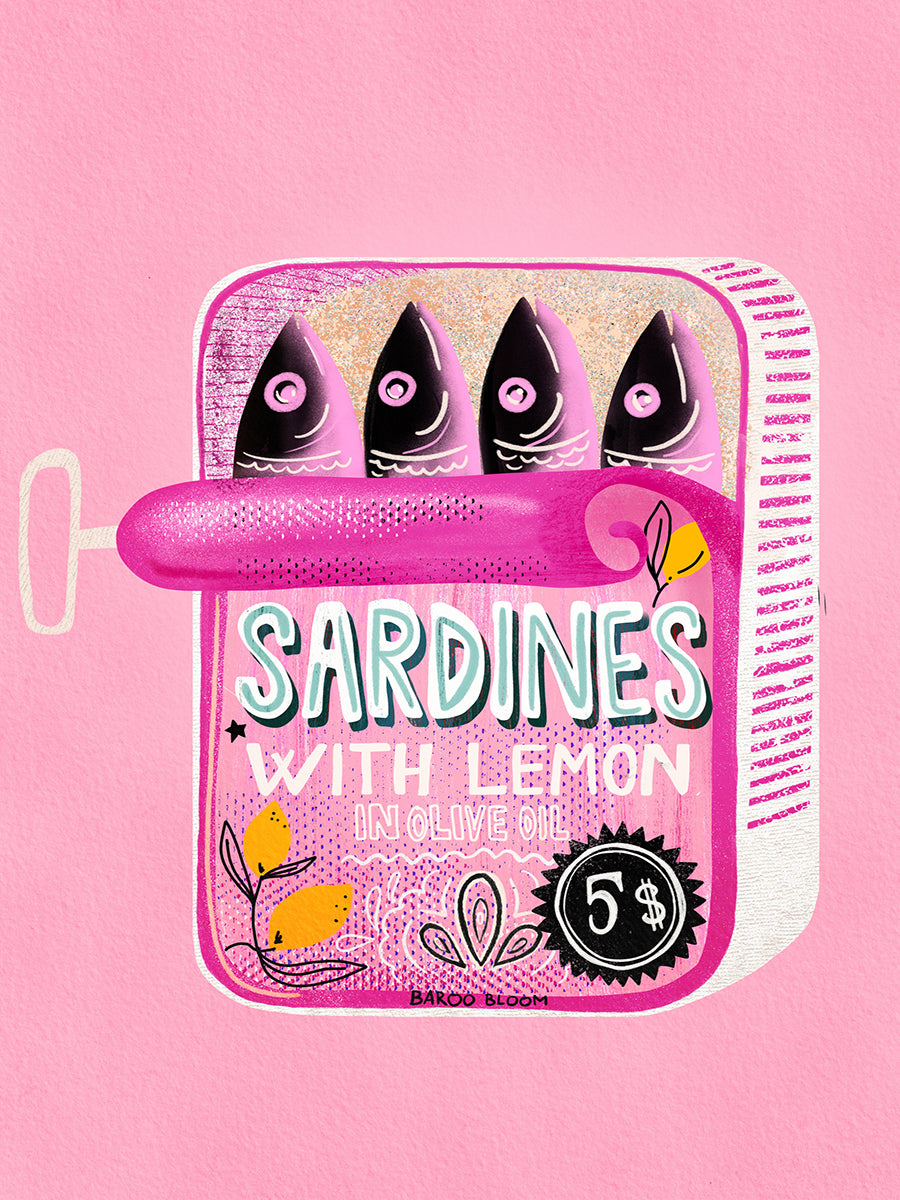 Sardines Tin Can No2 Poster