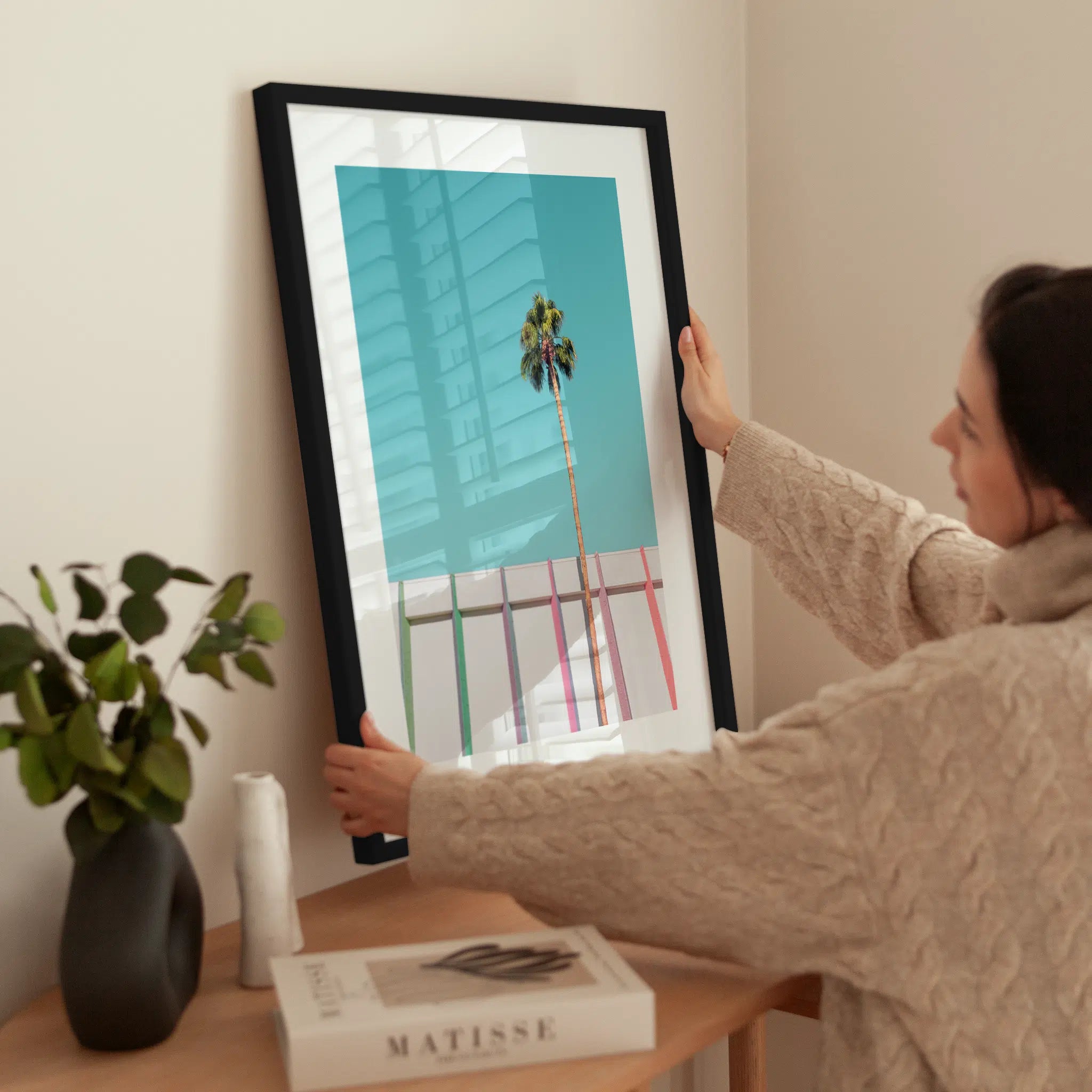 Palm in Paradise wird aufgehängt