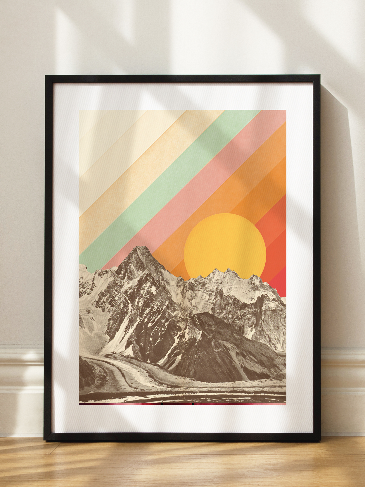 Polaroid Mountains Poster