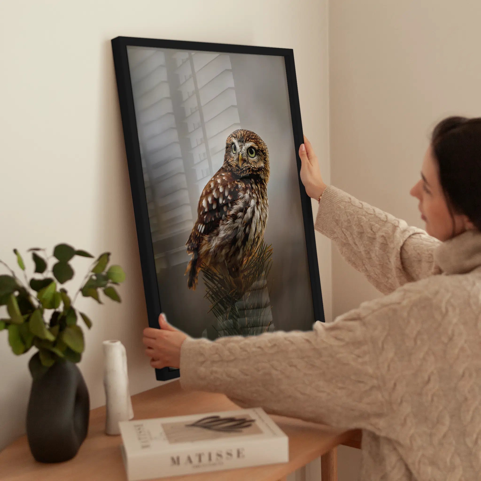 Morning With Owl wird aufgehängt