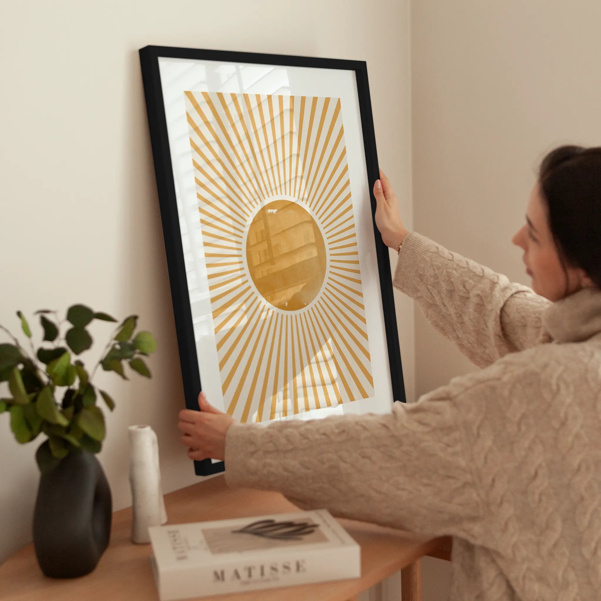 Boho Sun wird aufgehängt