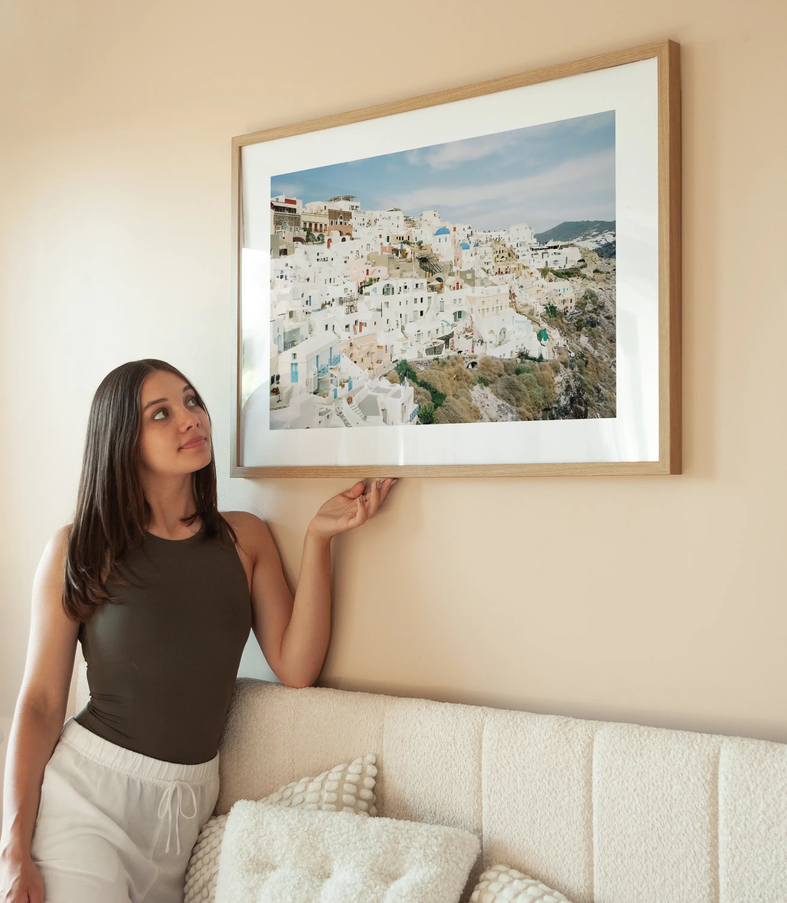 Santorini Dreamscape wird aufgehängt