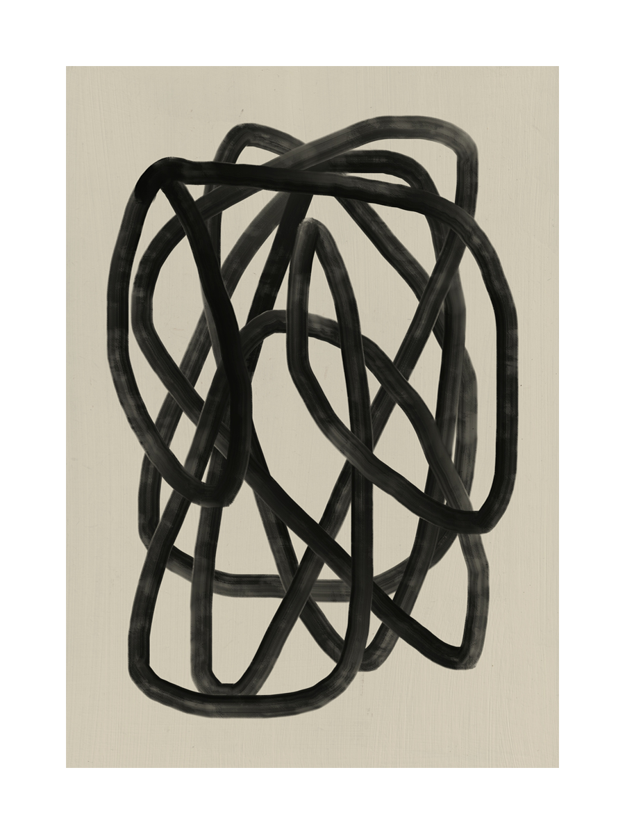 Abstract Line Chaos No1 Poster