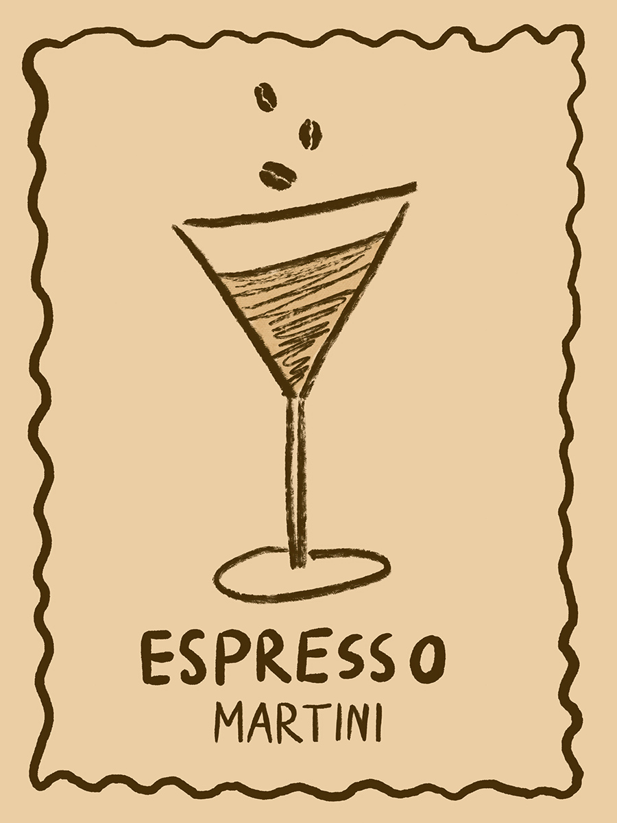 Espresso Martini Sketch Poster