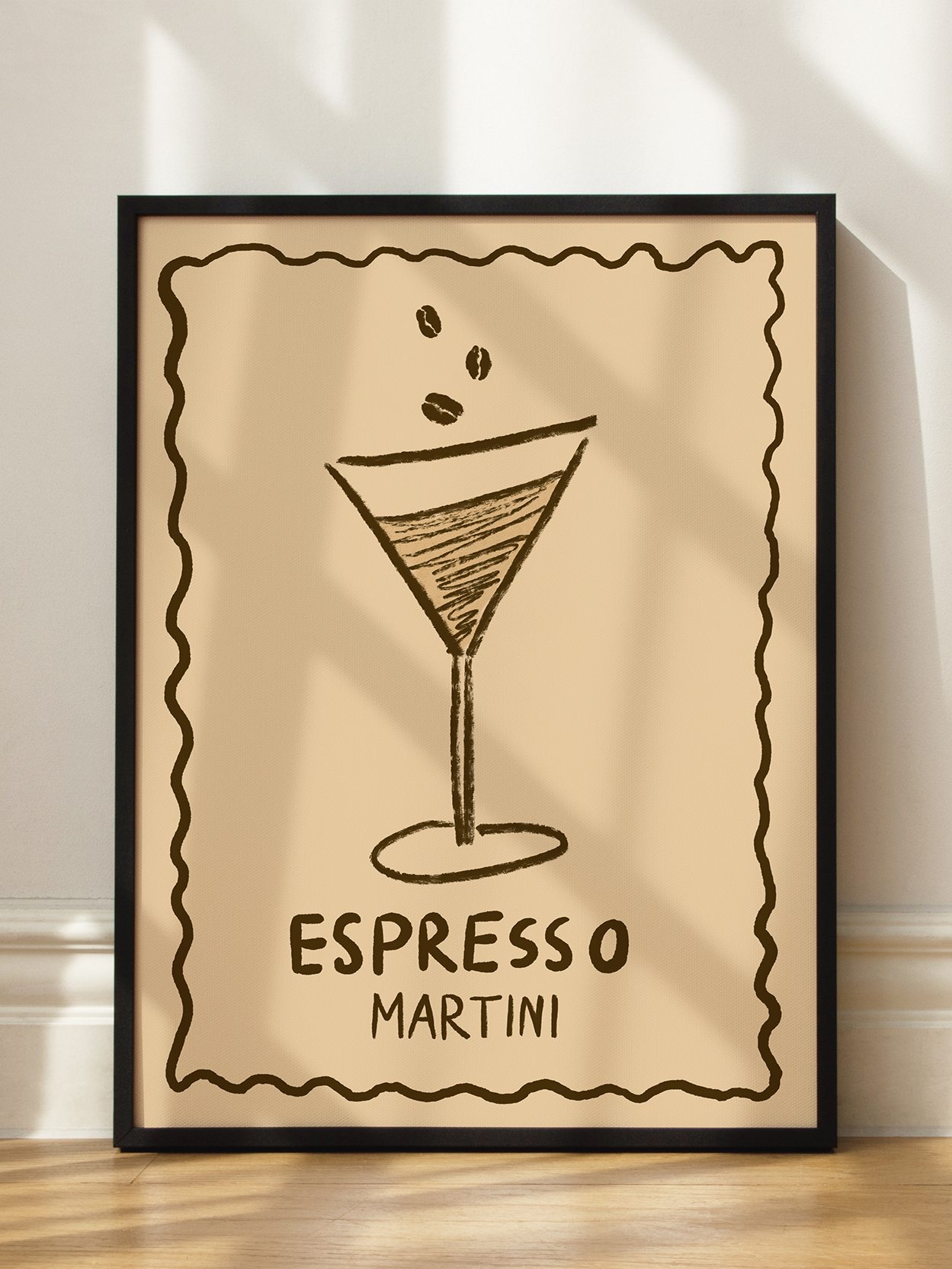 Espresso Martini Sketch Poster