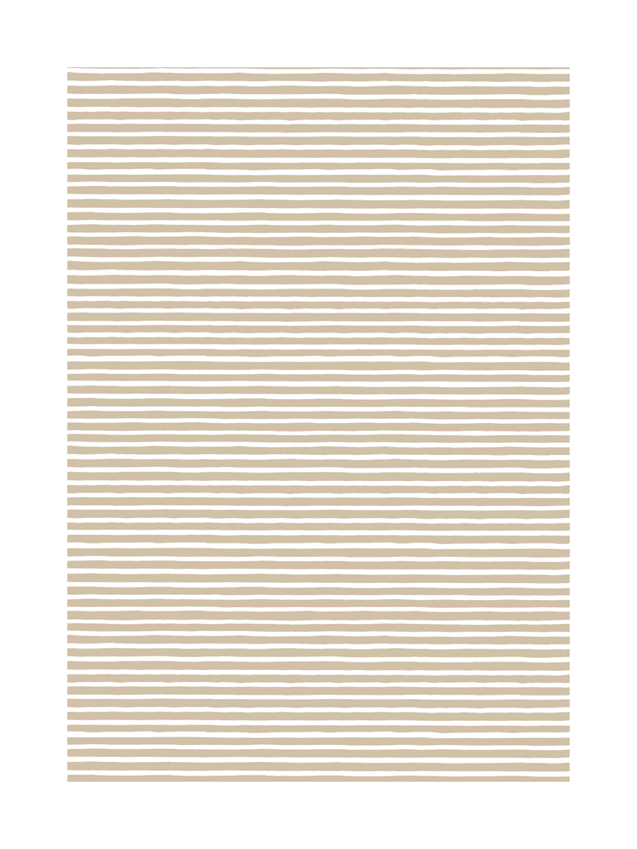 Poster mit horizontalen Streifen in Beige und Weiß.
