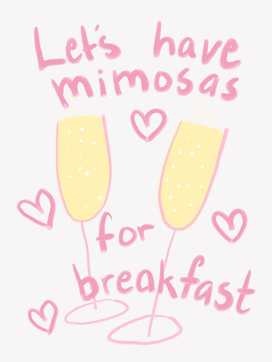 Mimosas for Breakfast Poster