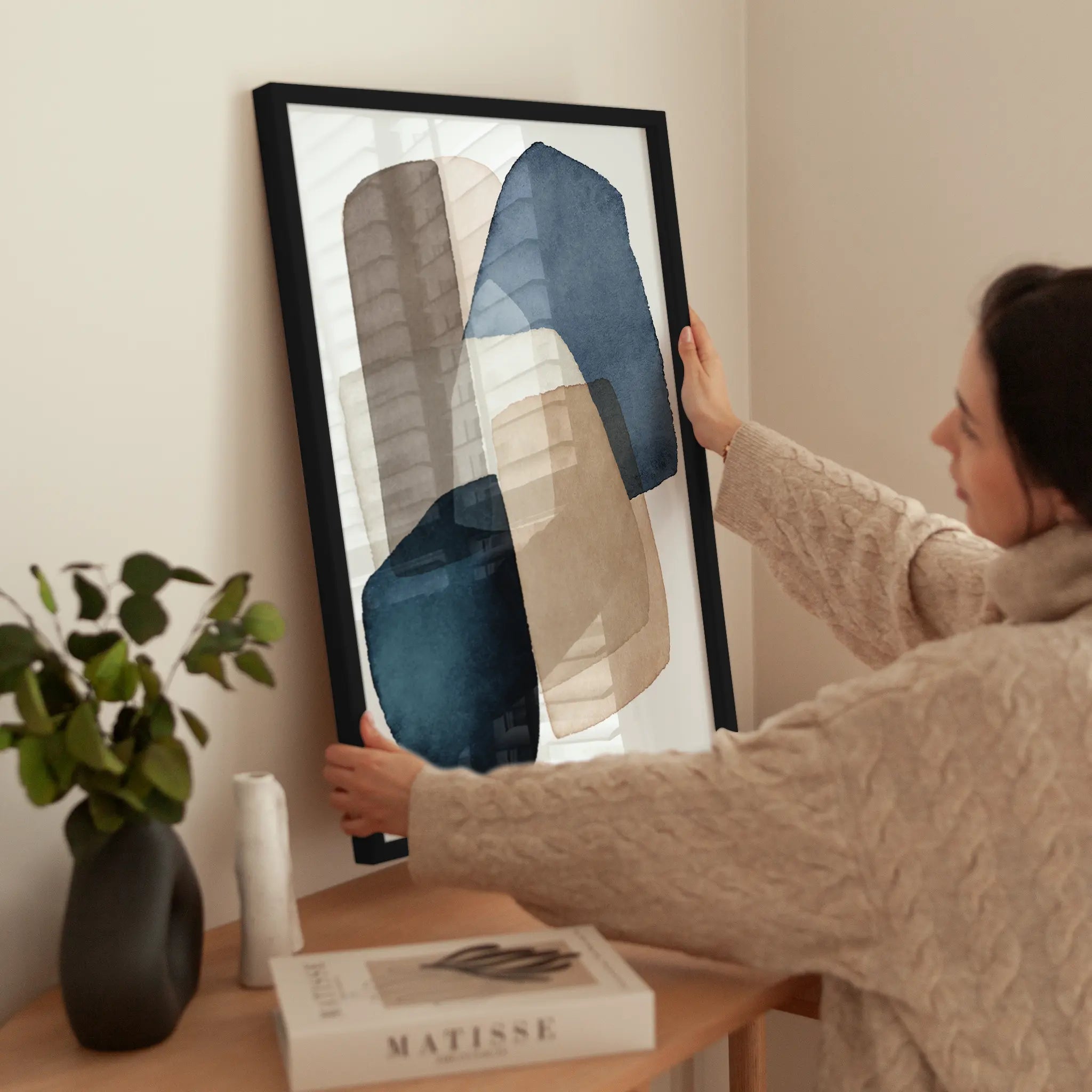 Aquarell Shapes wird aufgehängt