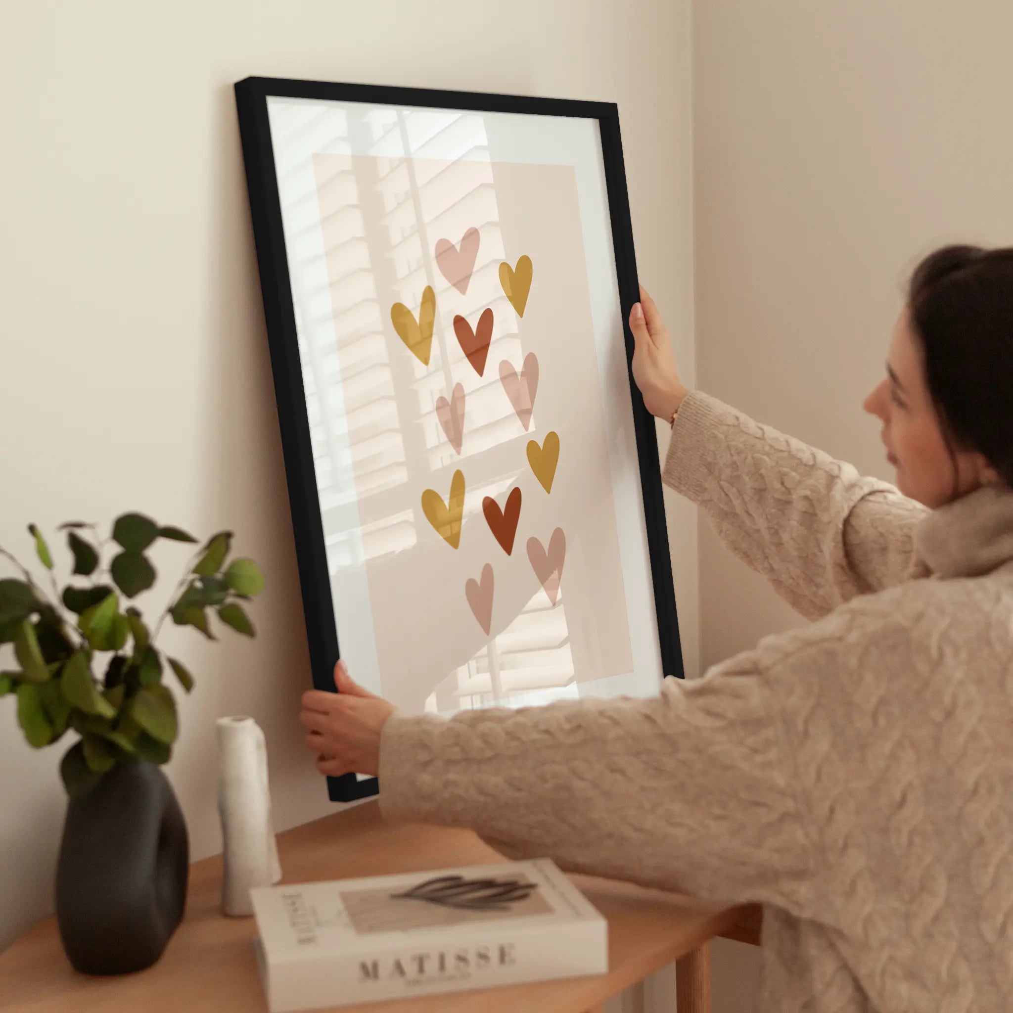 Floating Hearts wird aufgehängt