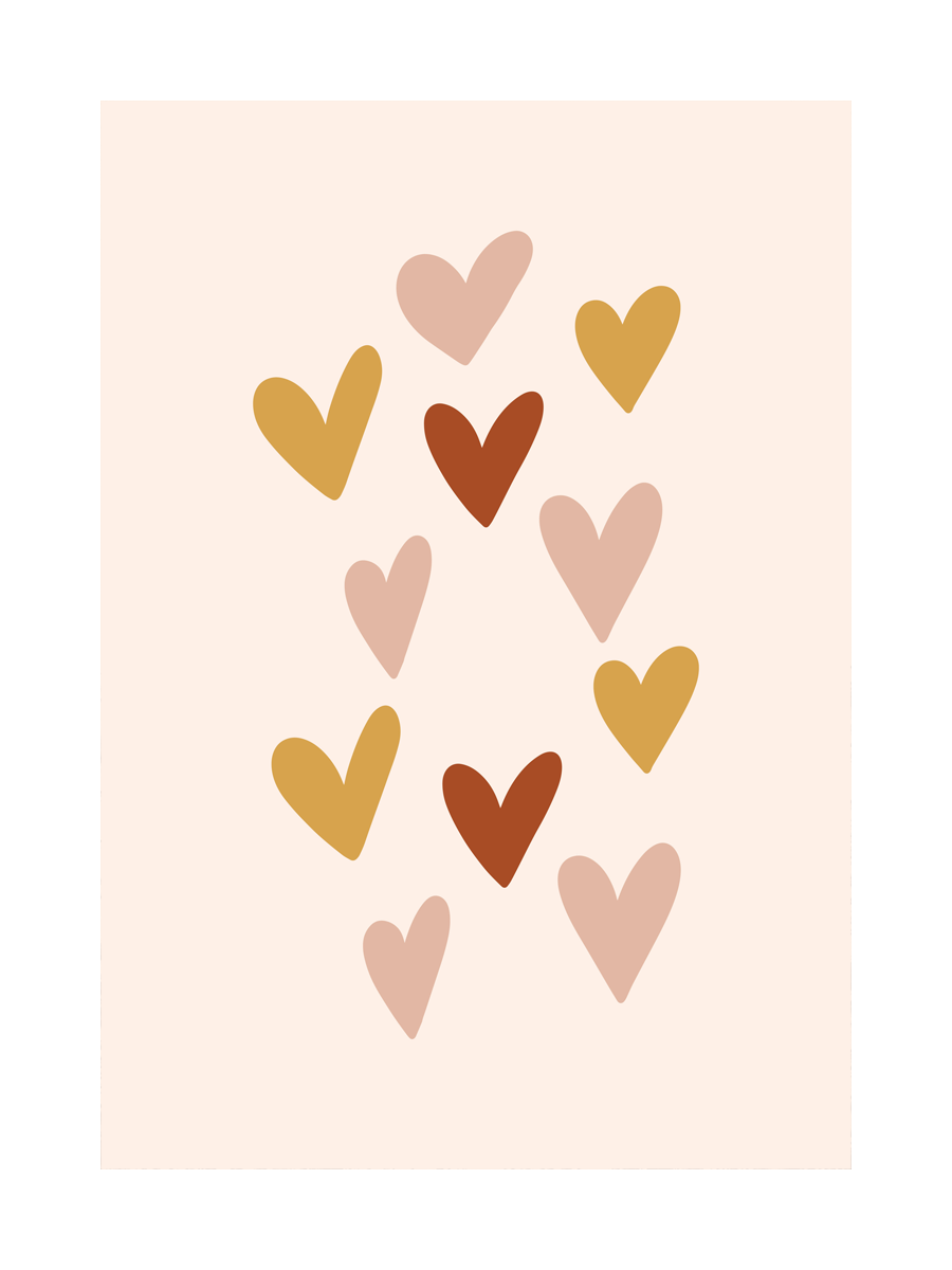 Floating Hearts Poster