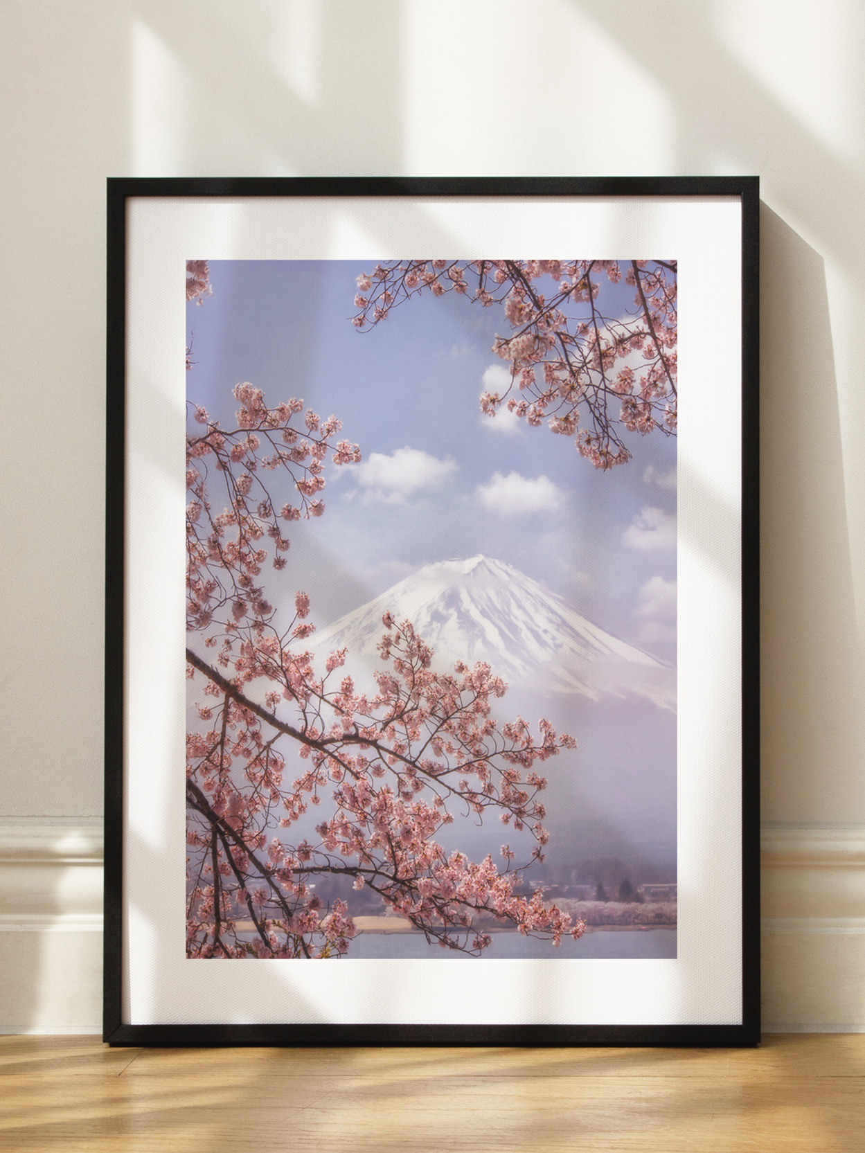 Kirschblüten Fuji Poster