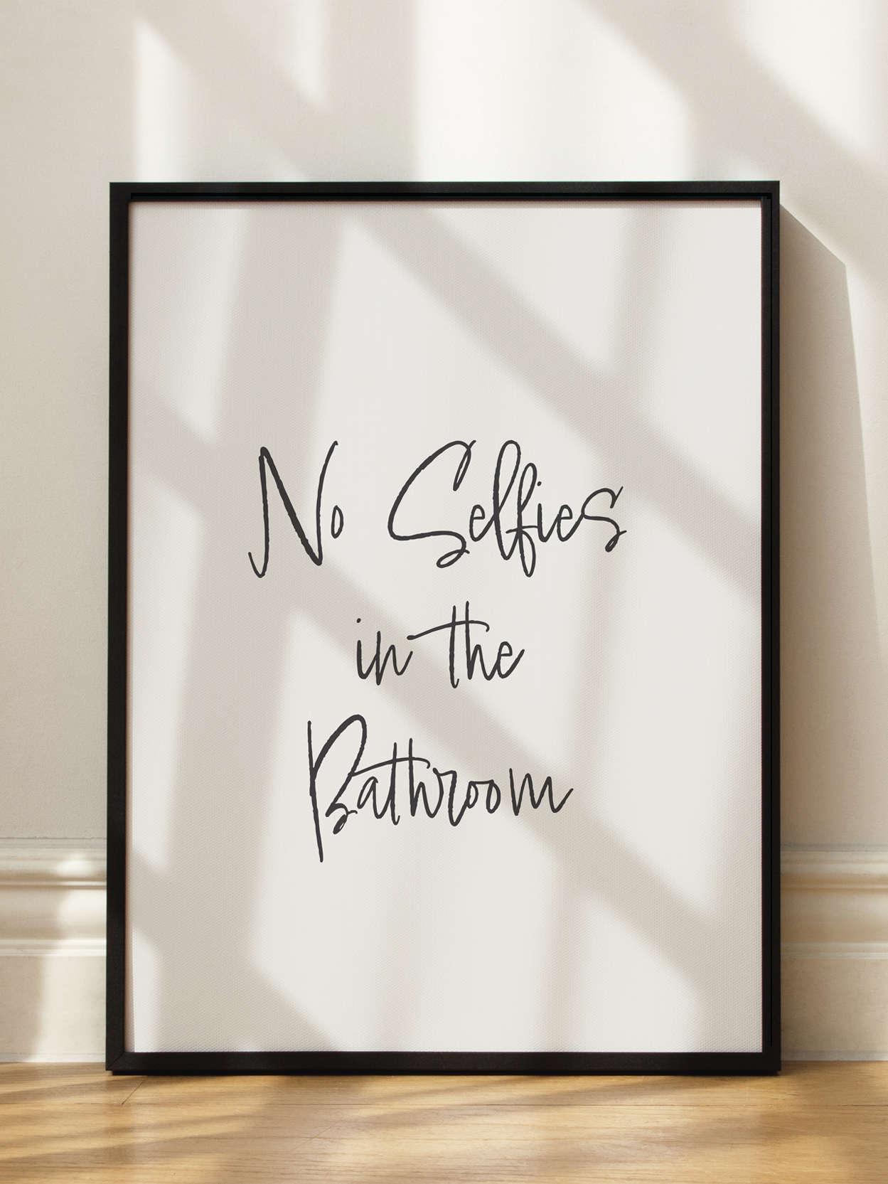 No Selfies Poster