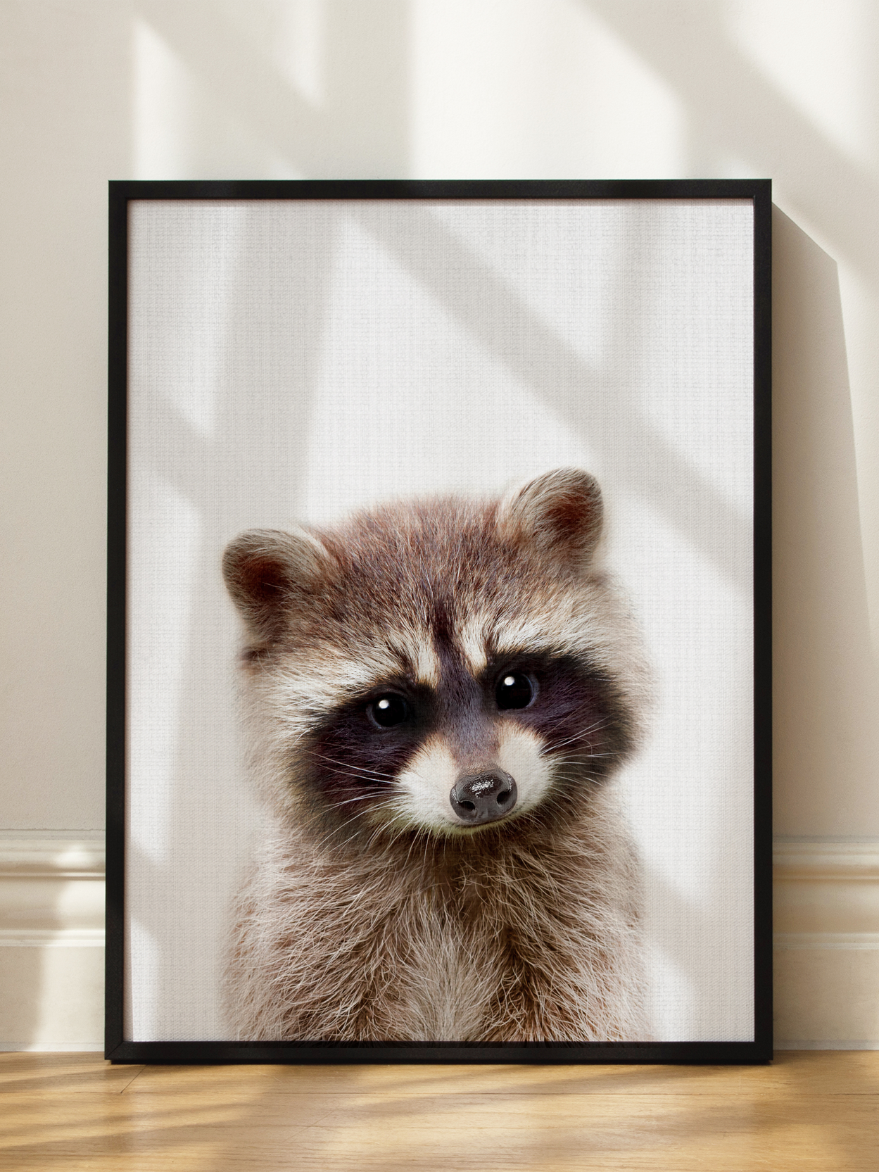 Peekaboo Raccoon Poster