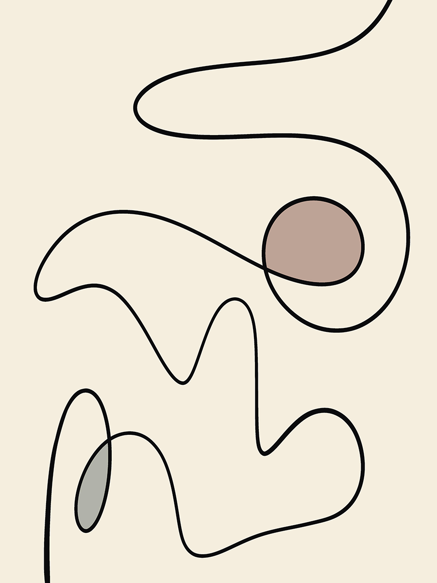 Abstract Beige wird aufgehängt
