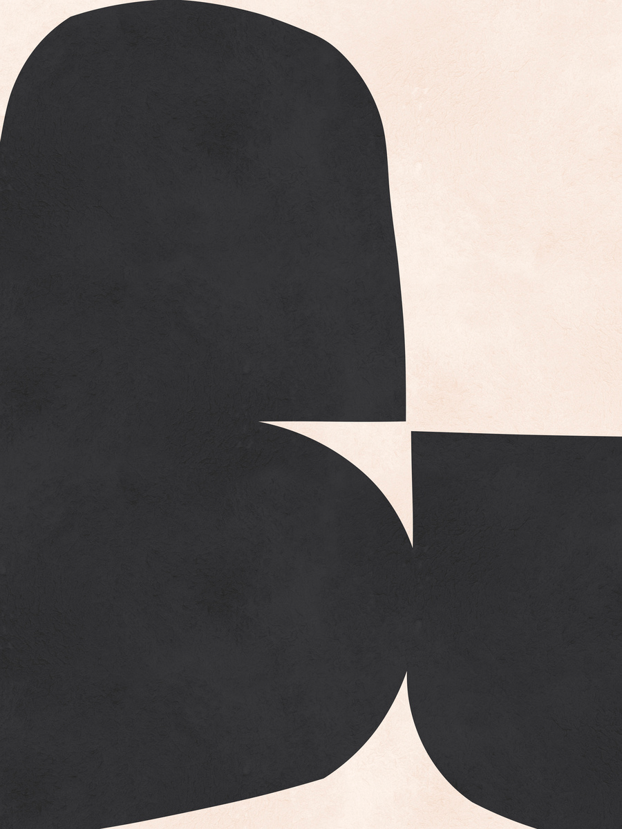 Abstract Black Shapes Poster