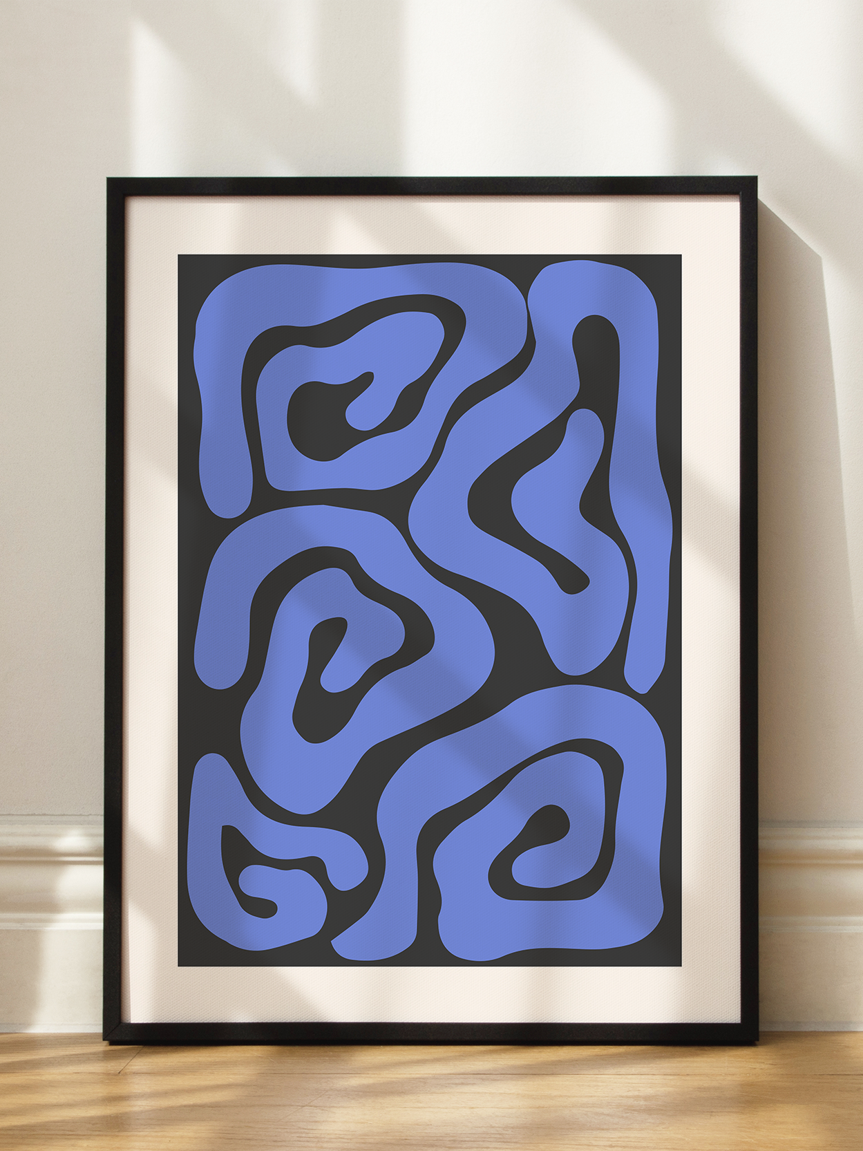 Abstract Blue Lines Poster