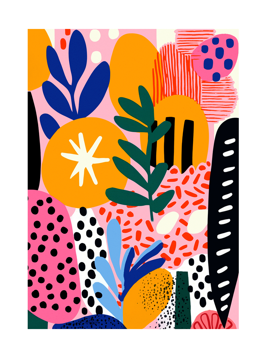 Abstract Botanical Poster