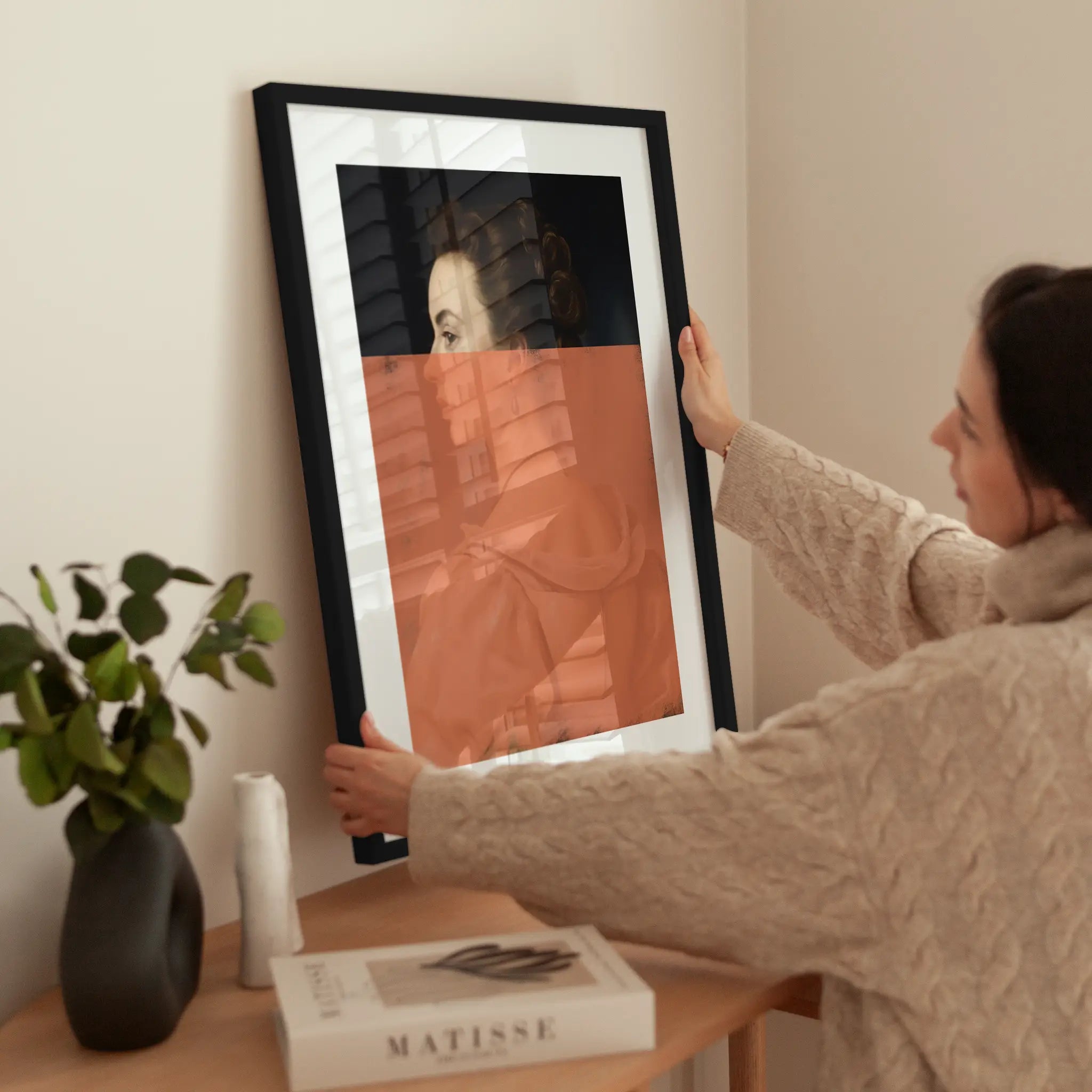 Abstract Brush Stroke wird aufgehängt