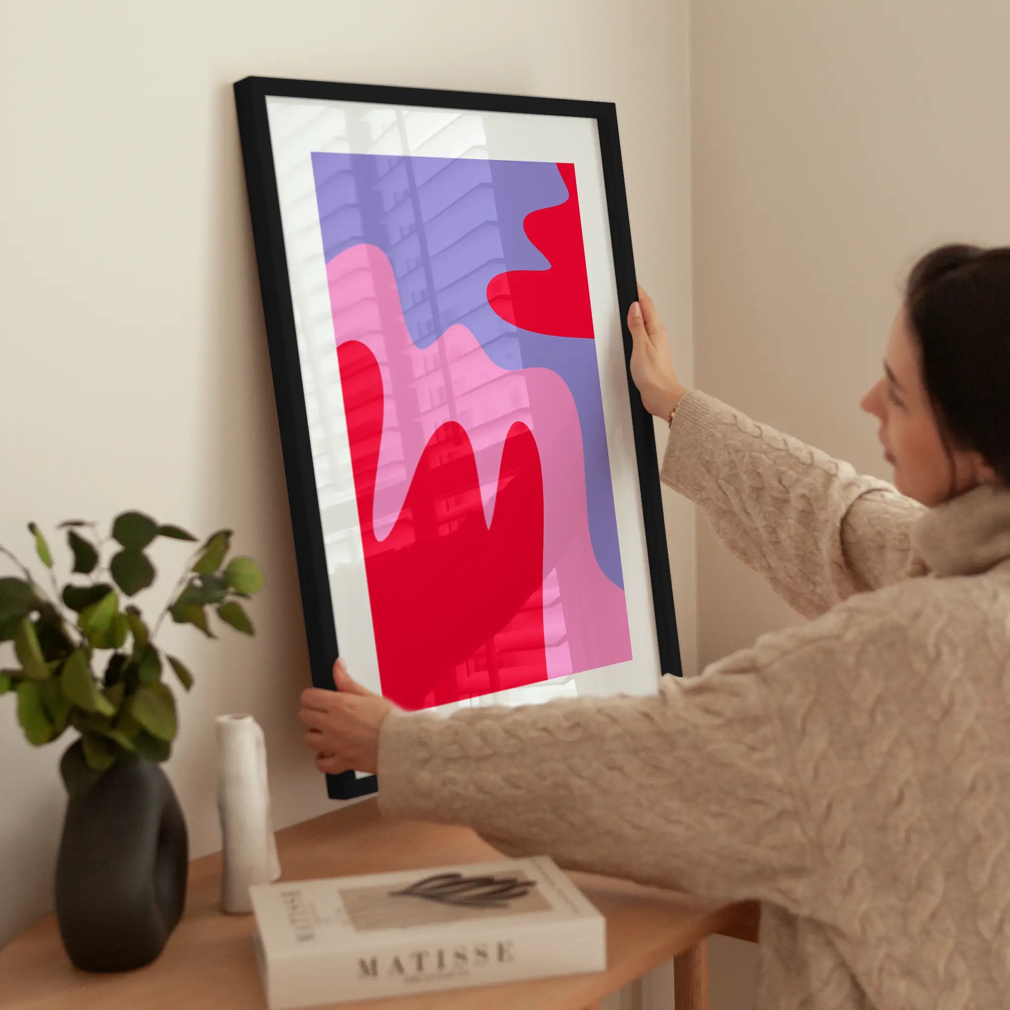 Abstract Color wird aufgehängt