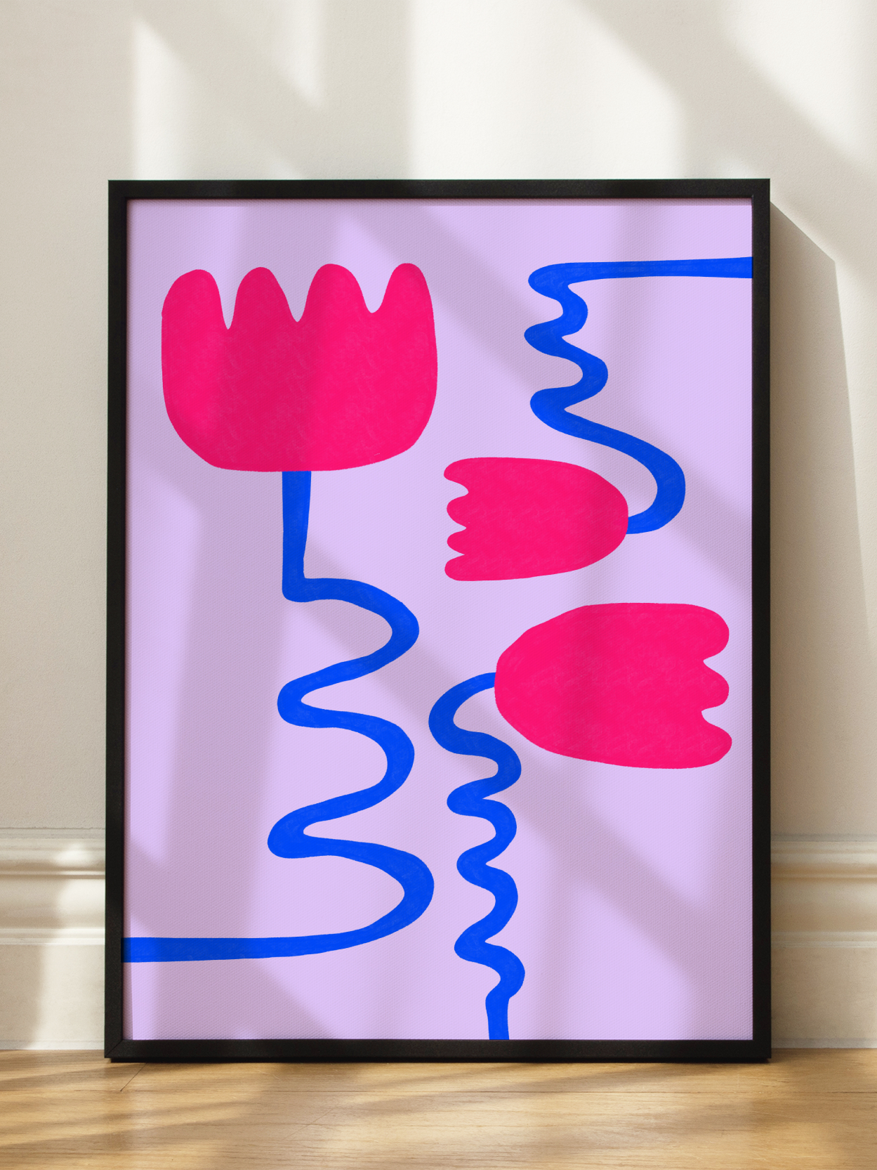 Abstract Flowers Poster