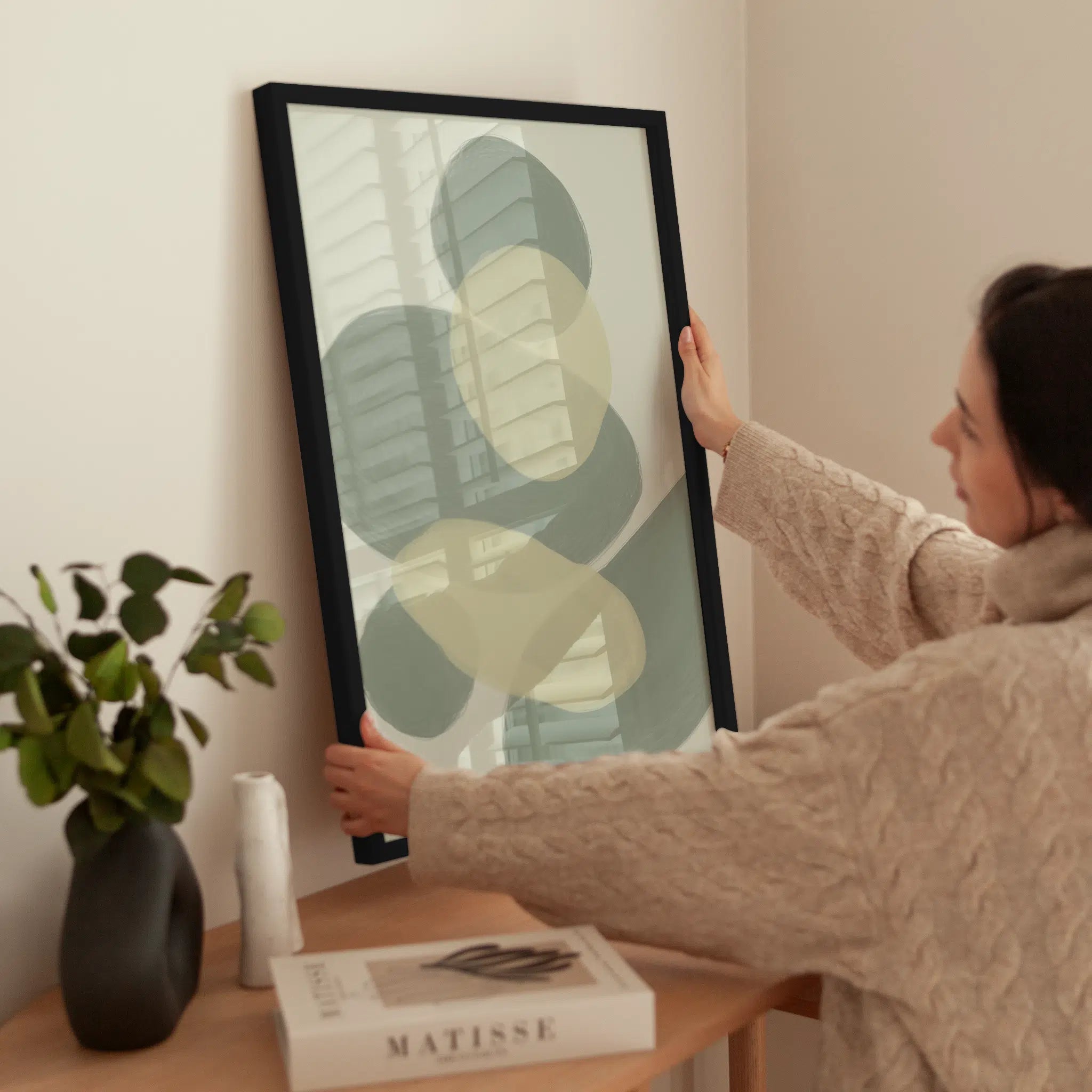 Abstract Strokes wird aufgehängt