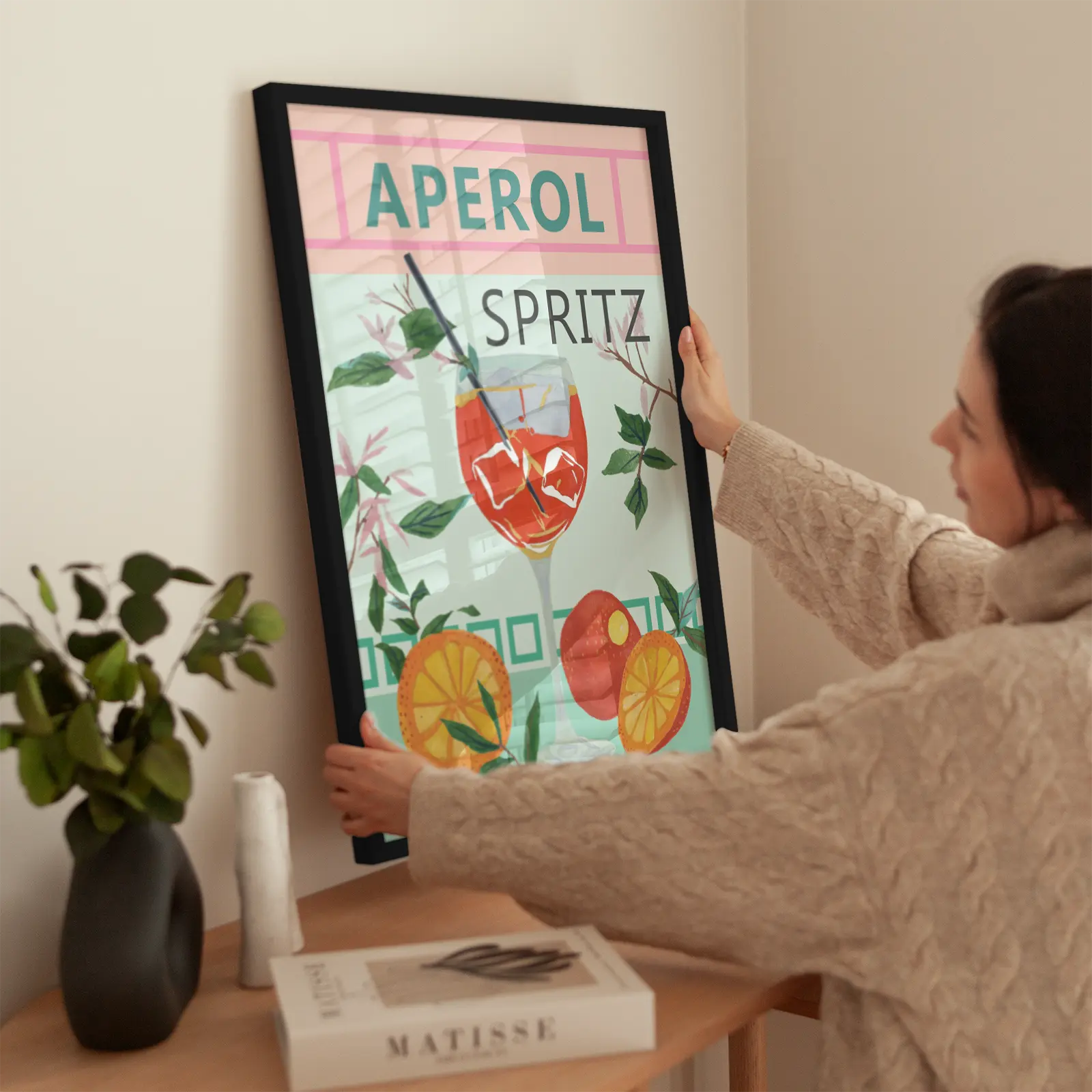 Aperol Spritz No2 wird aufgehängt