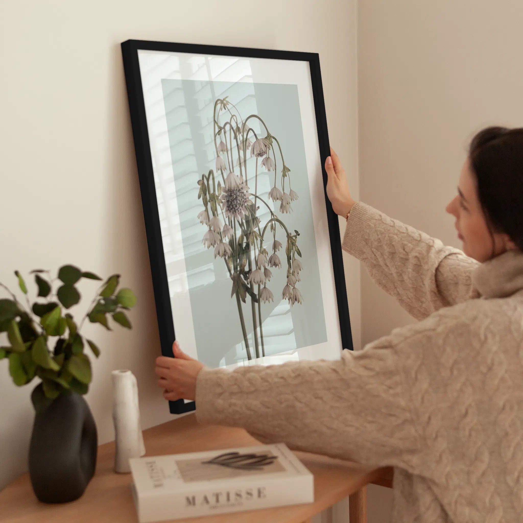 Astrantia Bouquet wird aufgehängt