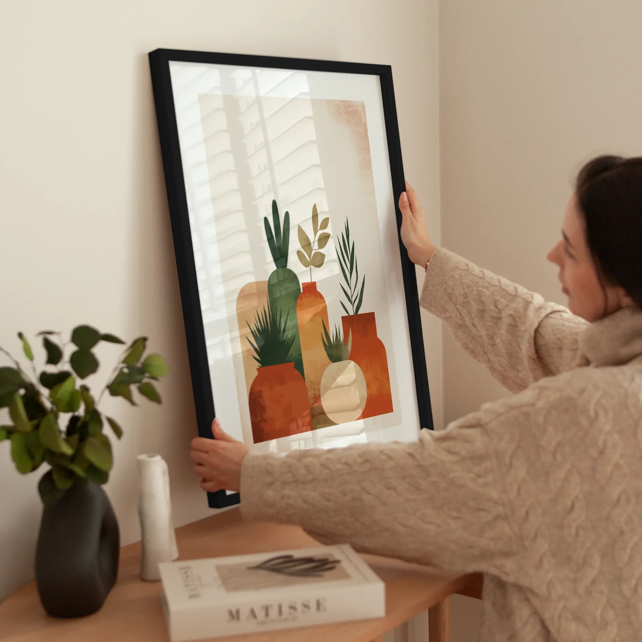 Boho Flora wird aufgehängt