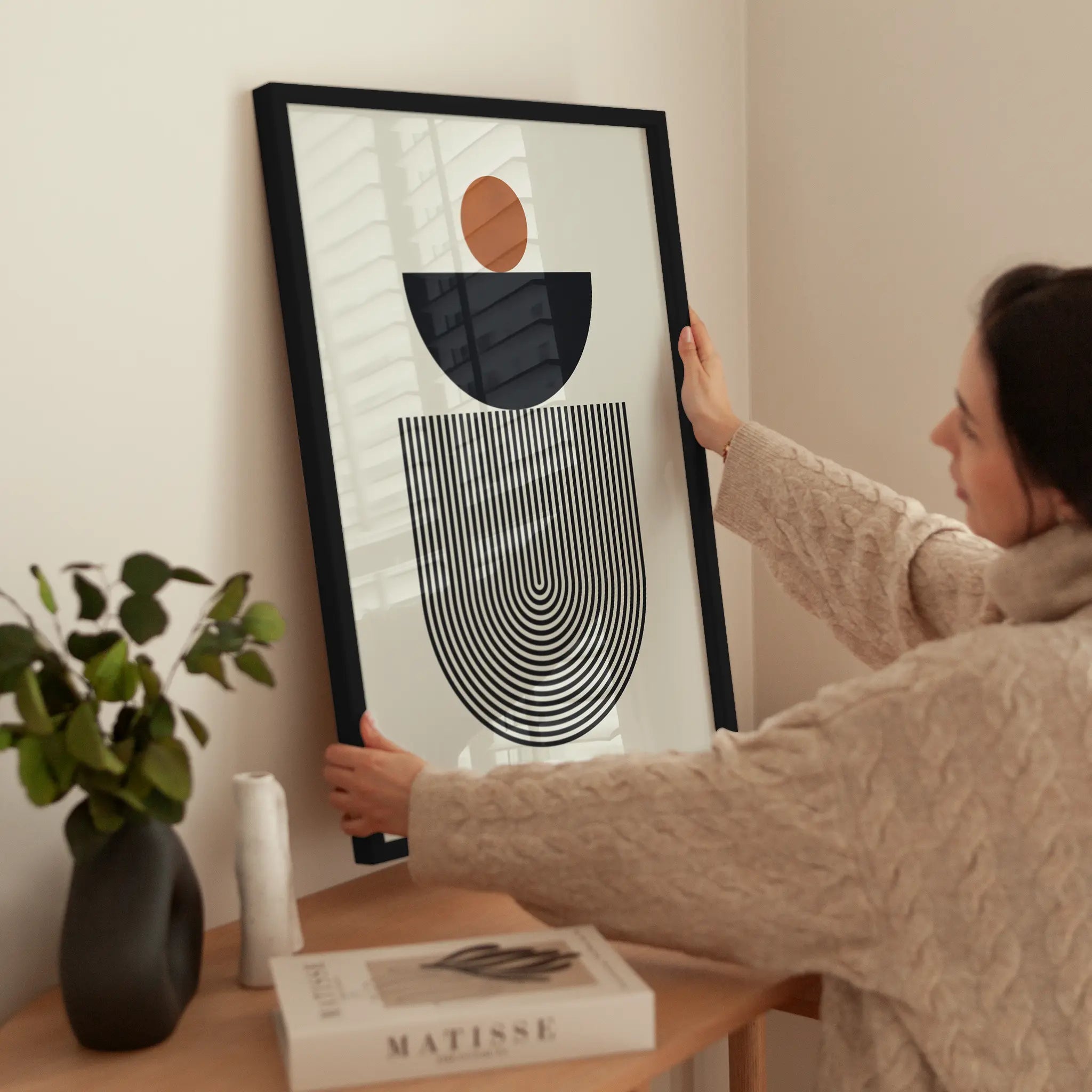 Balancing Shapes wird aufgehängt