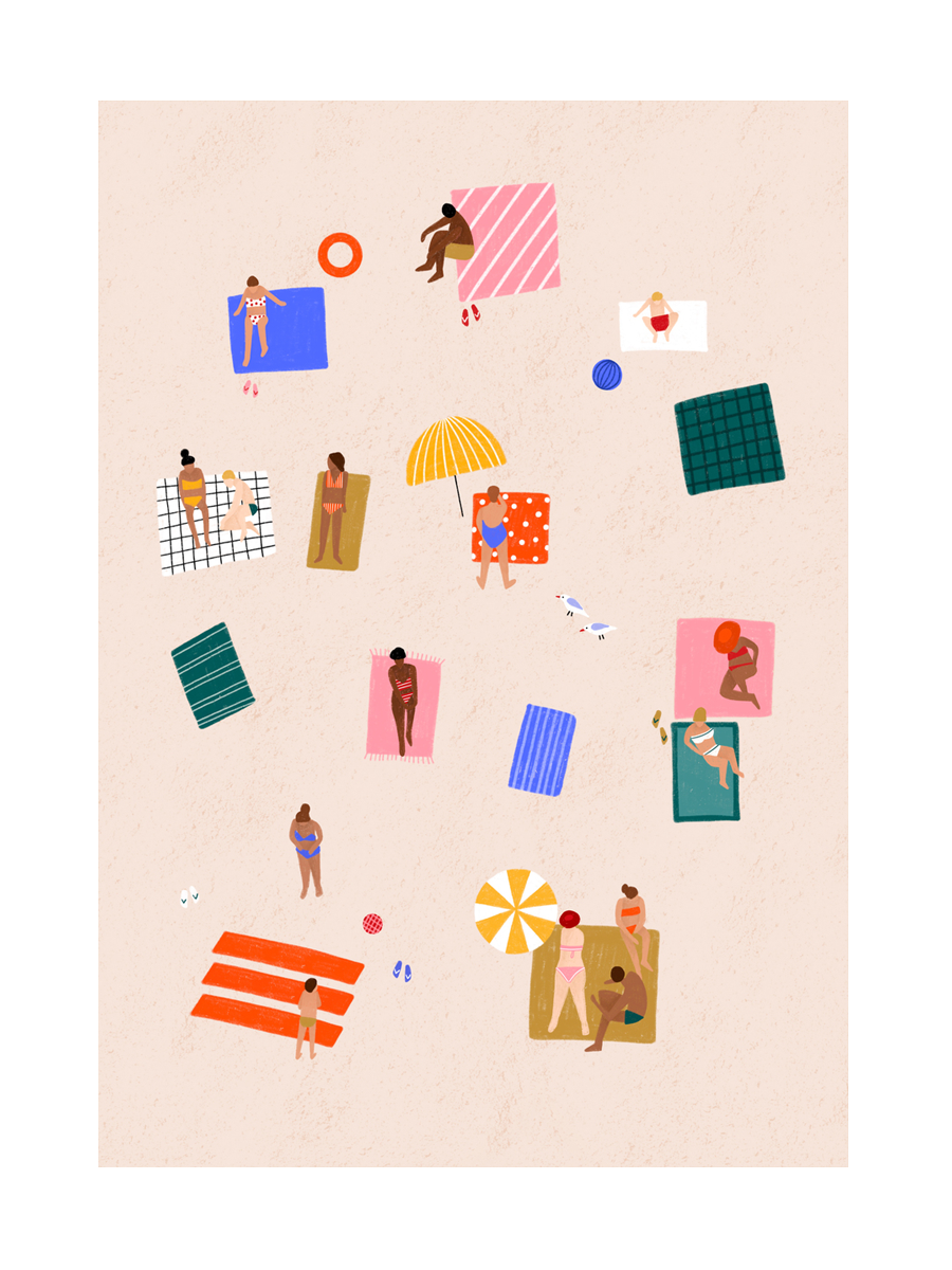 Beach Towel Harmony Poster