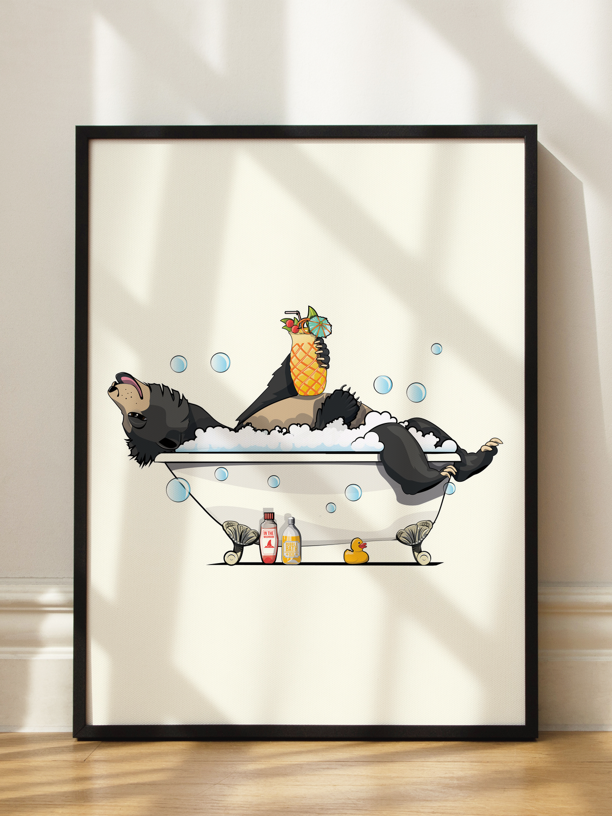 Bear in Bathtub Poster