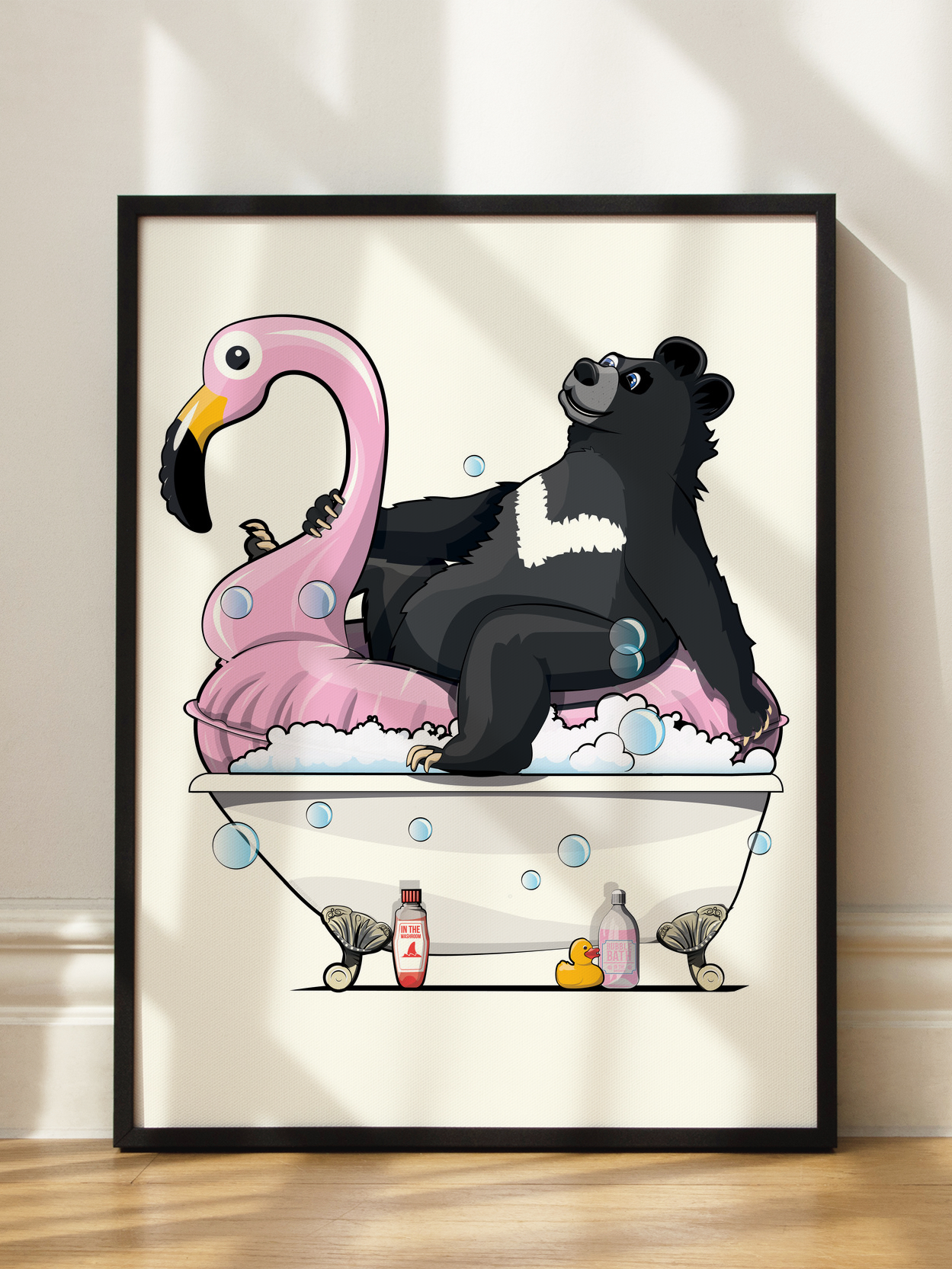 Bear in a Bathtub Poster