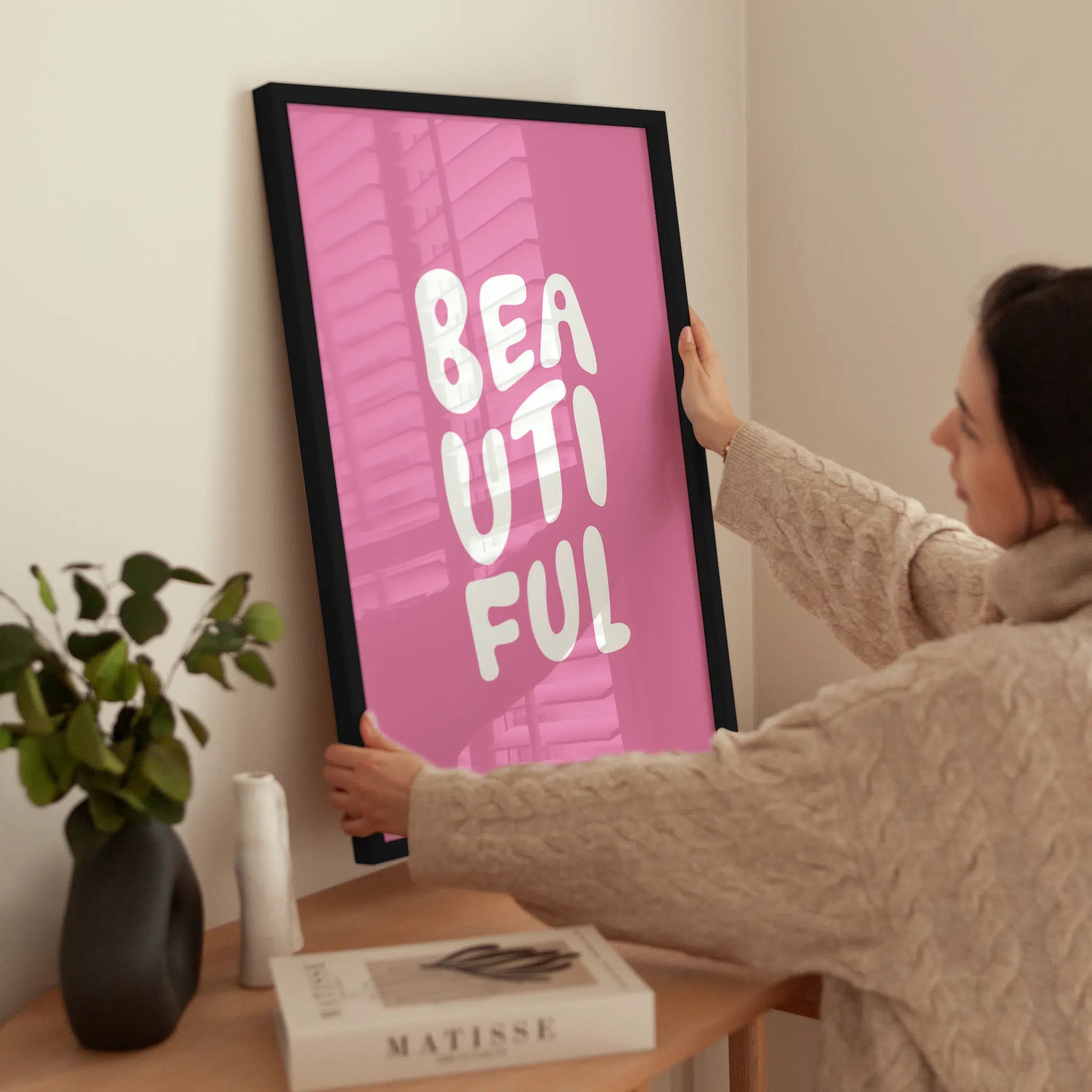 Beautiful wird aufgehängt