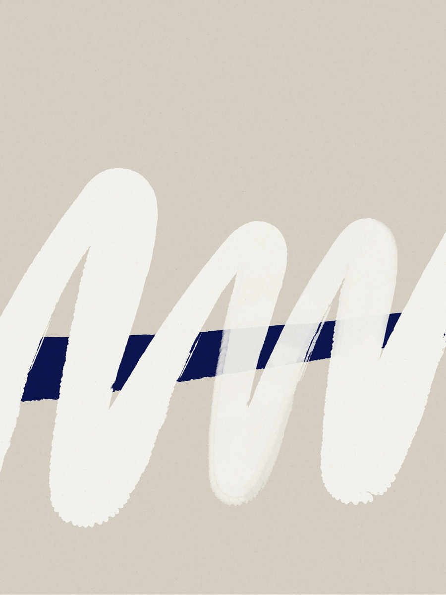 Beige Strokes Poster