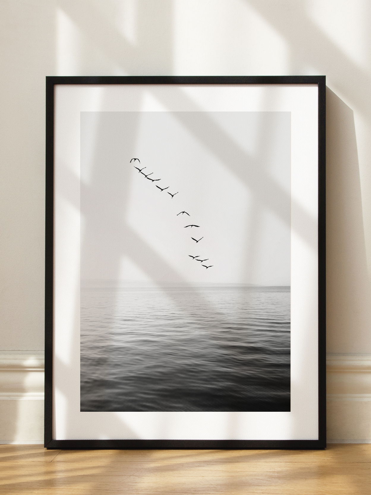 Birds Over Water Poster