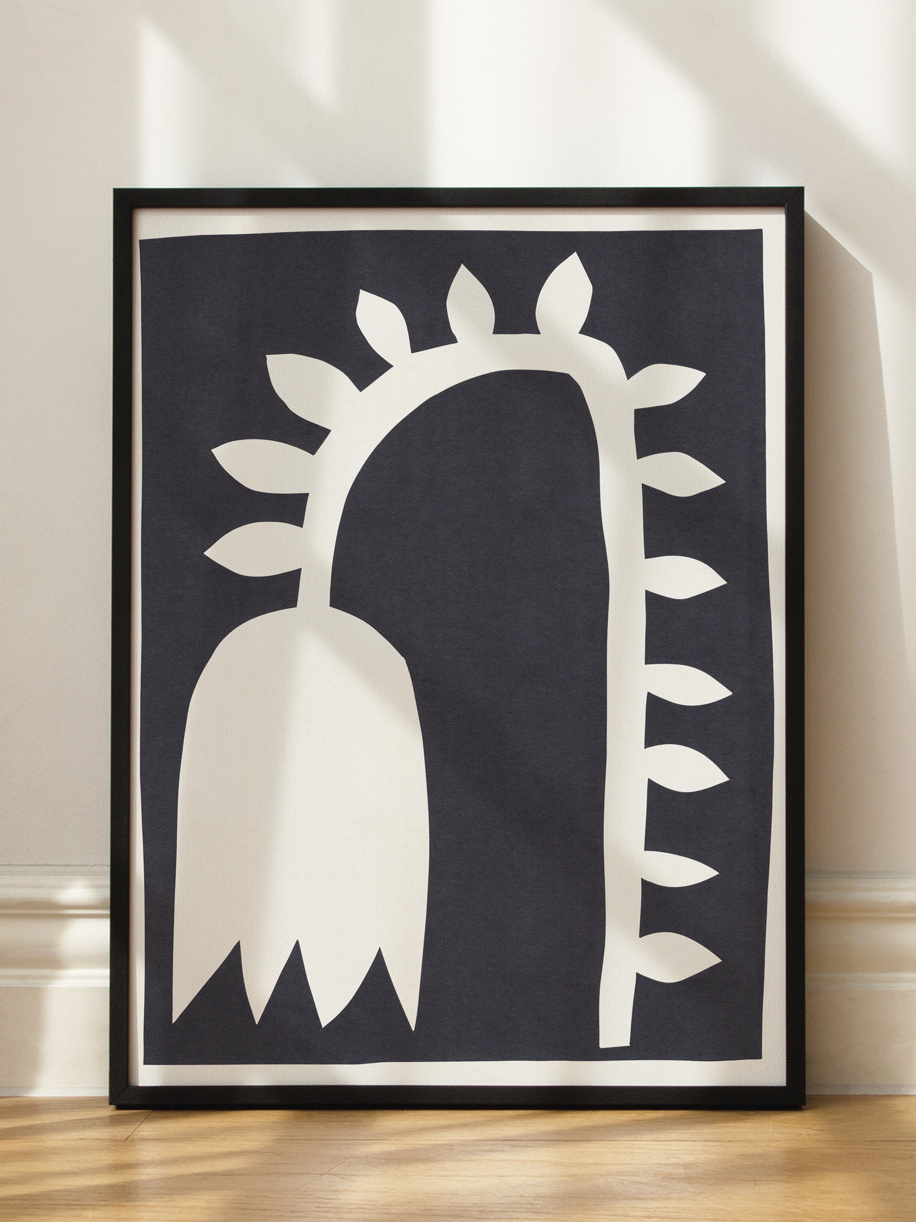 Black Botanical Poster